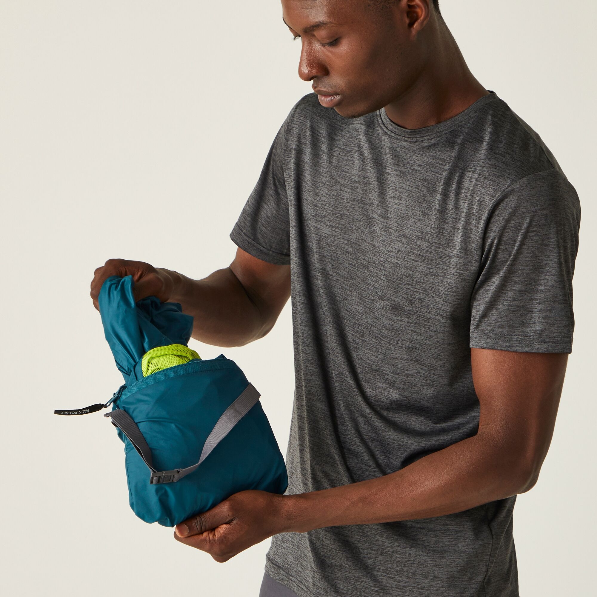 Men's Lyle IV Waterproof Packaway Jacket | Moroccan Blue Citron Lime