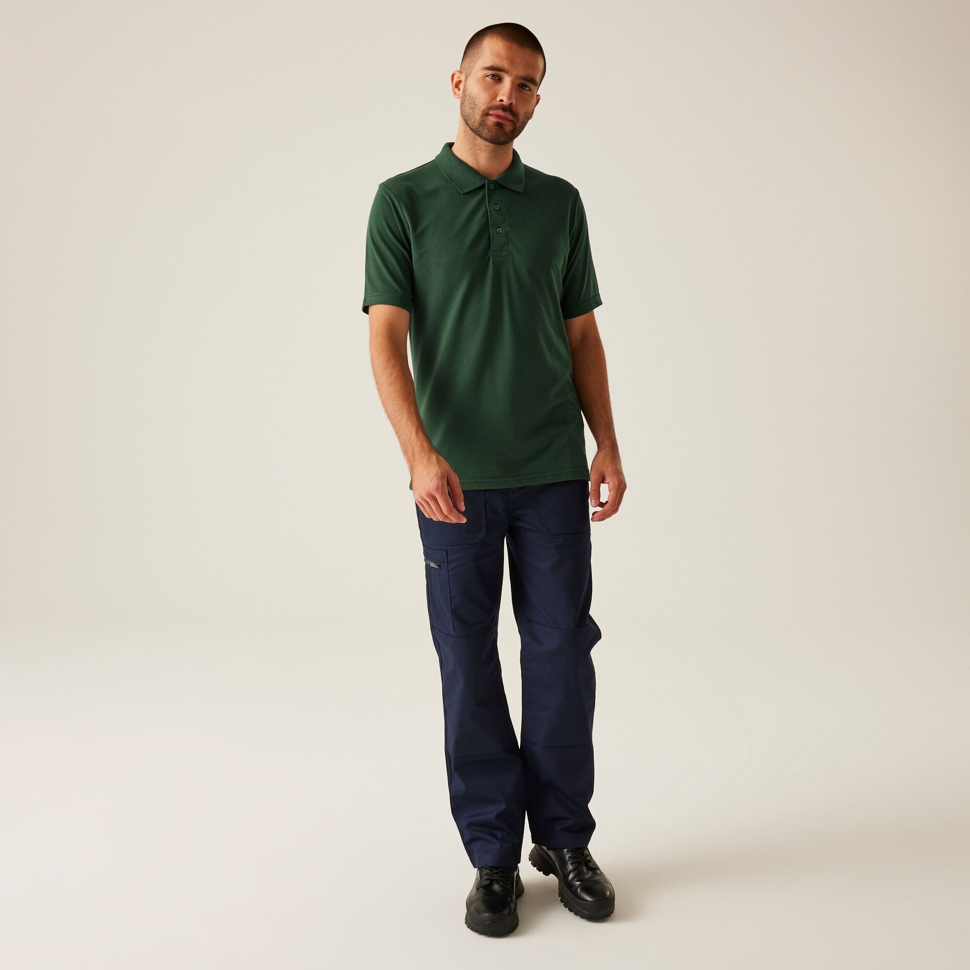 Men's 65/35 SS Polo Top | Dark Green