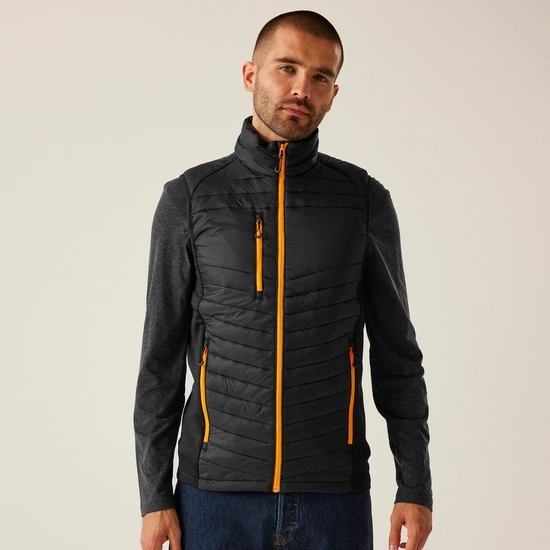 Men's Navigate Hybrid Bodywarmer | Navy Seal Grey