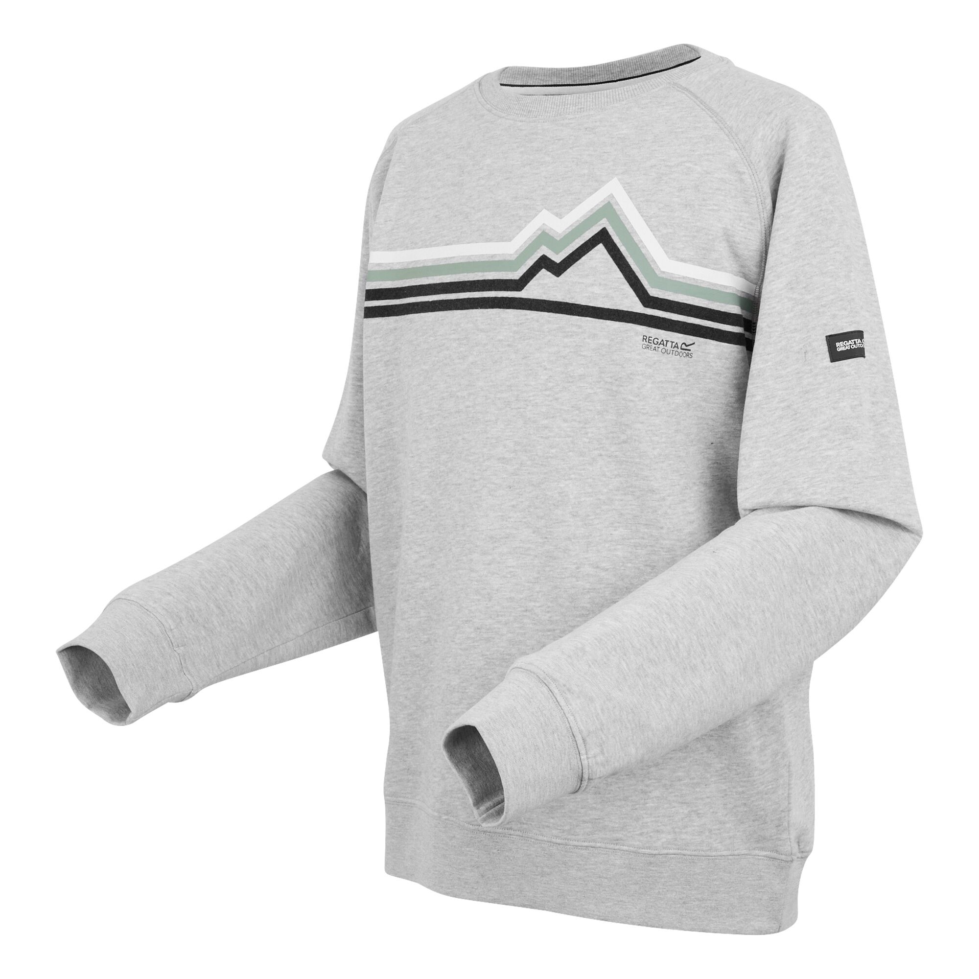 Men's Nithsdale Crewneck Sweatshirt | Grey Marl Linear Mountain