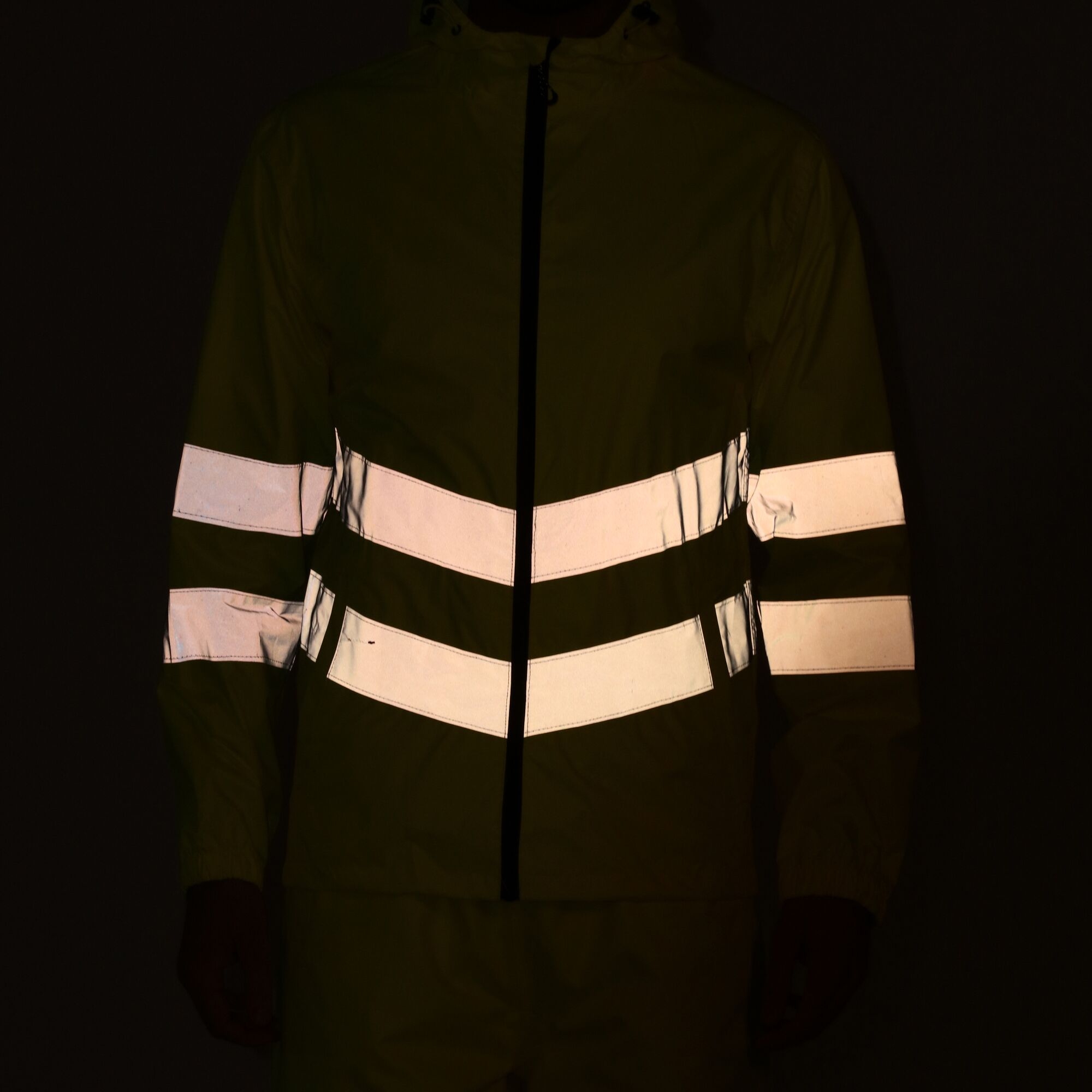 Men's Hi-Vis Pro Waterproof Reflective Packaway Work Jacket | Yellow
