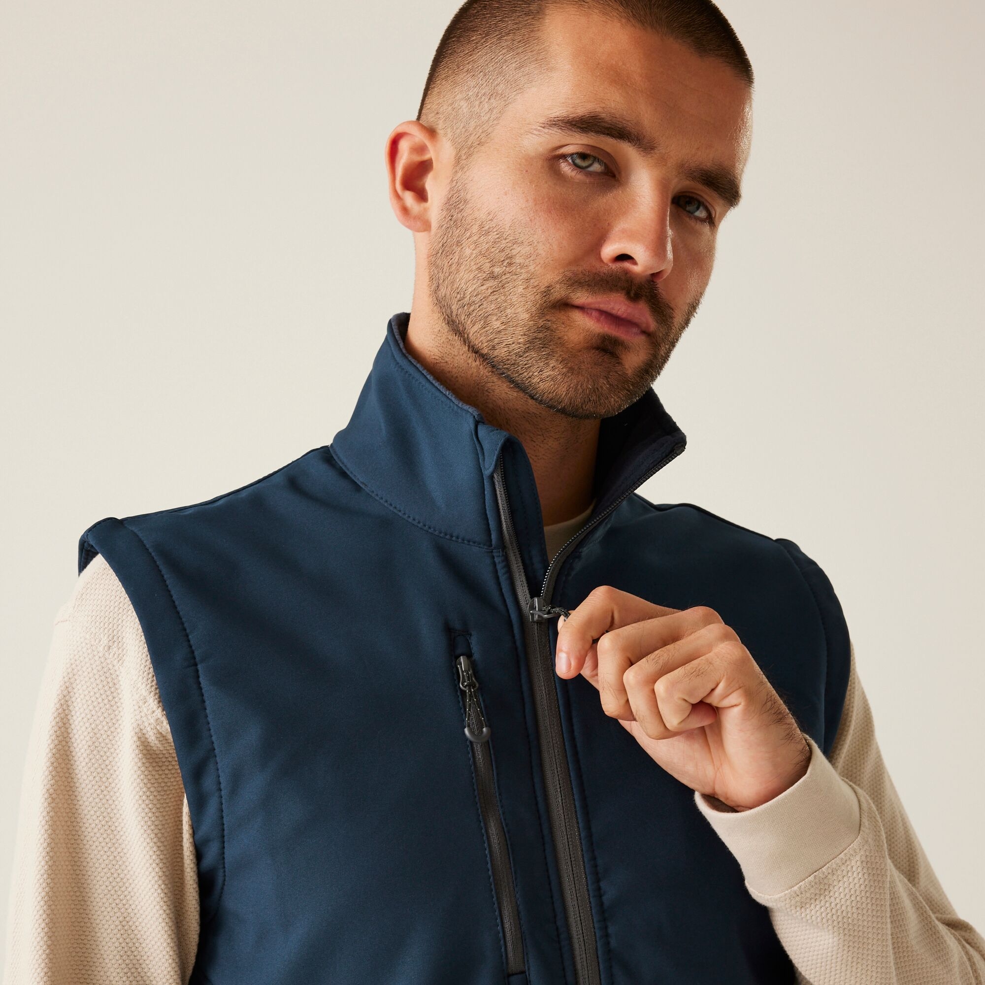 Men's Honestly Made Recycled Printable Softshell Bodywarmer | Navy