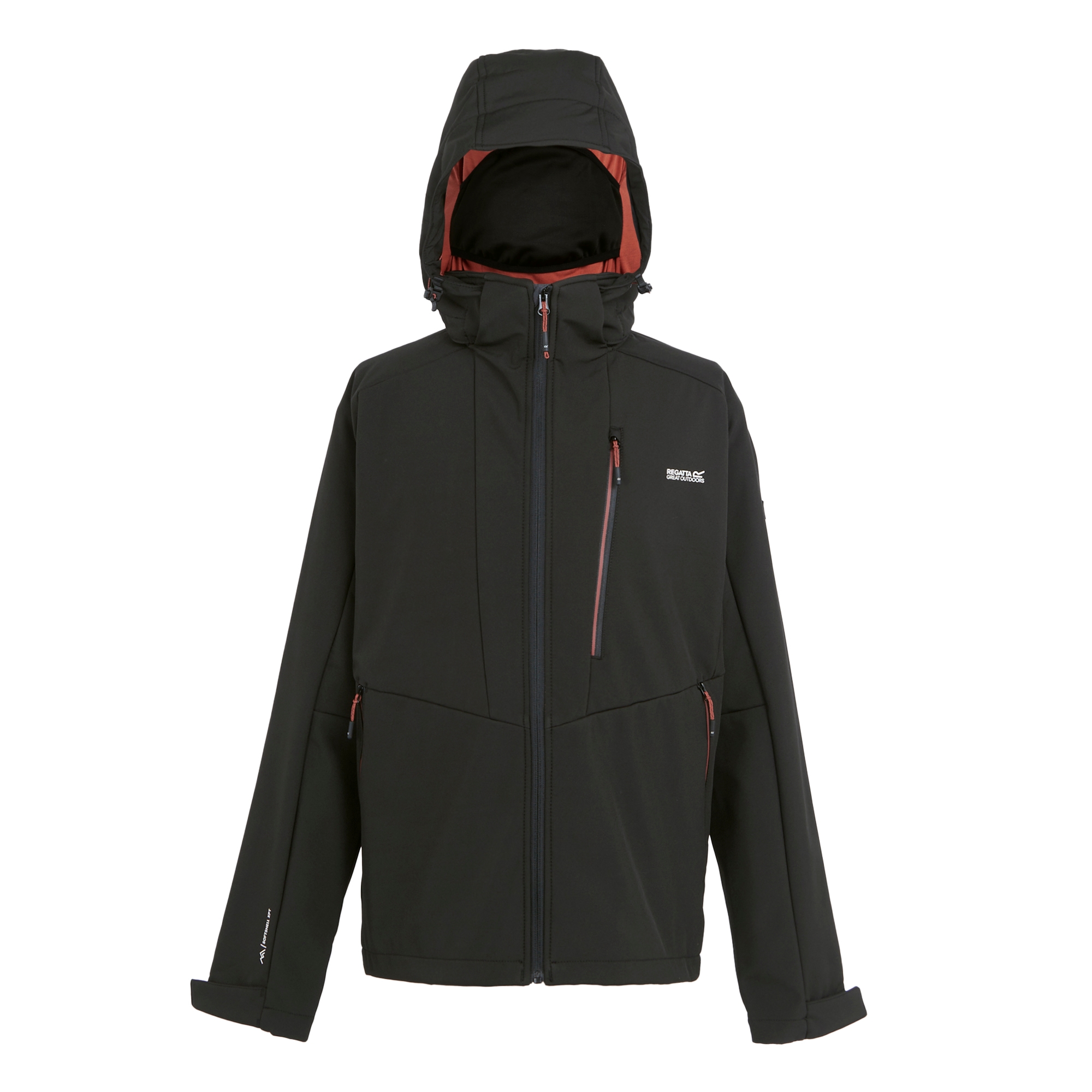 Men's Hewitts X Softshell Jacket | Black Red Ochre
