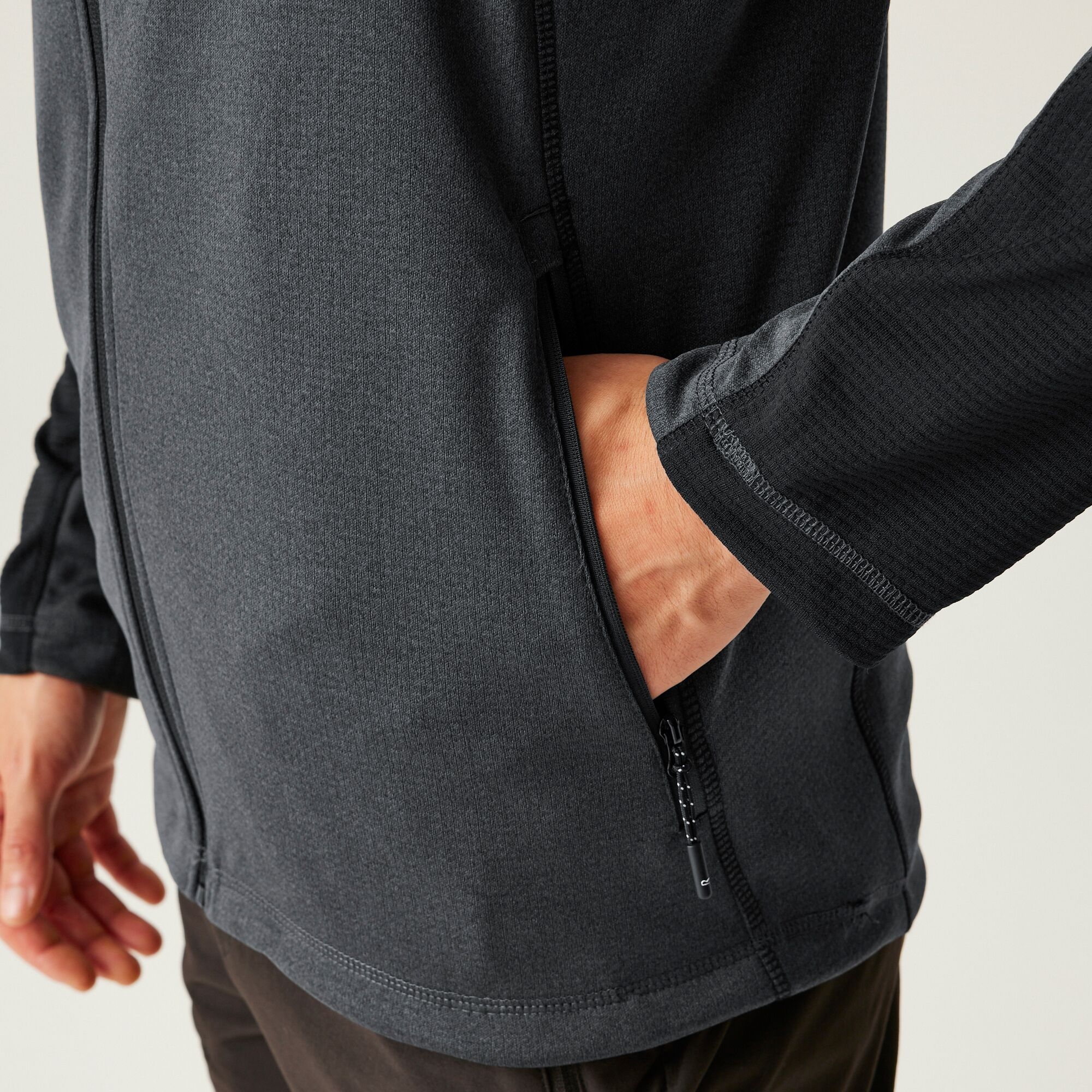Men's Highton V Full Zip Fleece | Ash Black