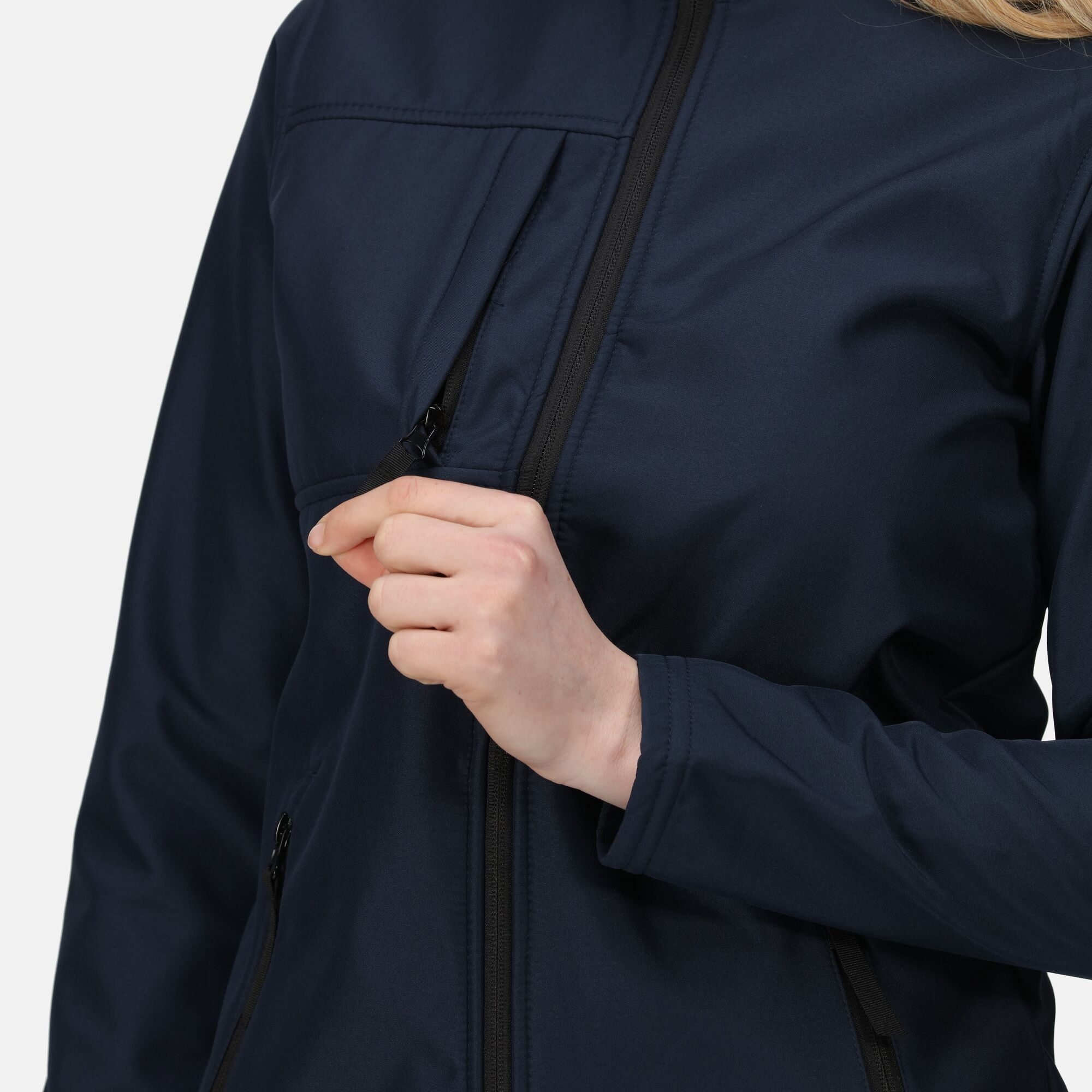 Women's Octagon II Printable 3 Layer Membrane Softshell Jacket | Navy Seal Grey