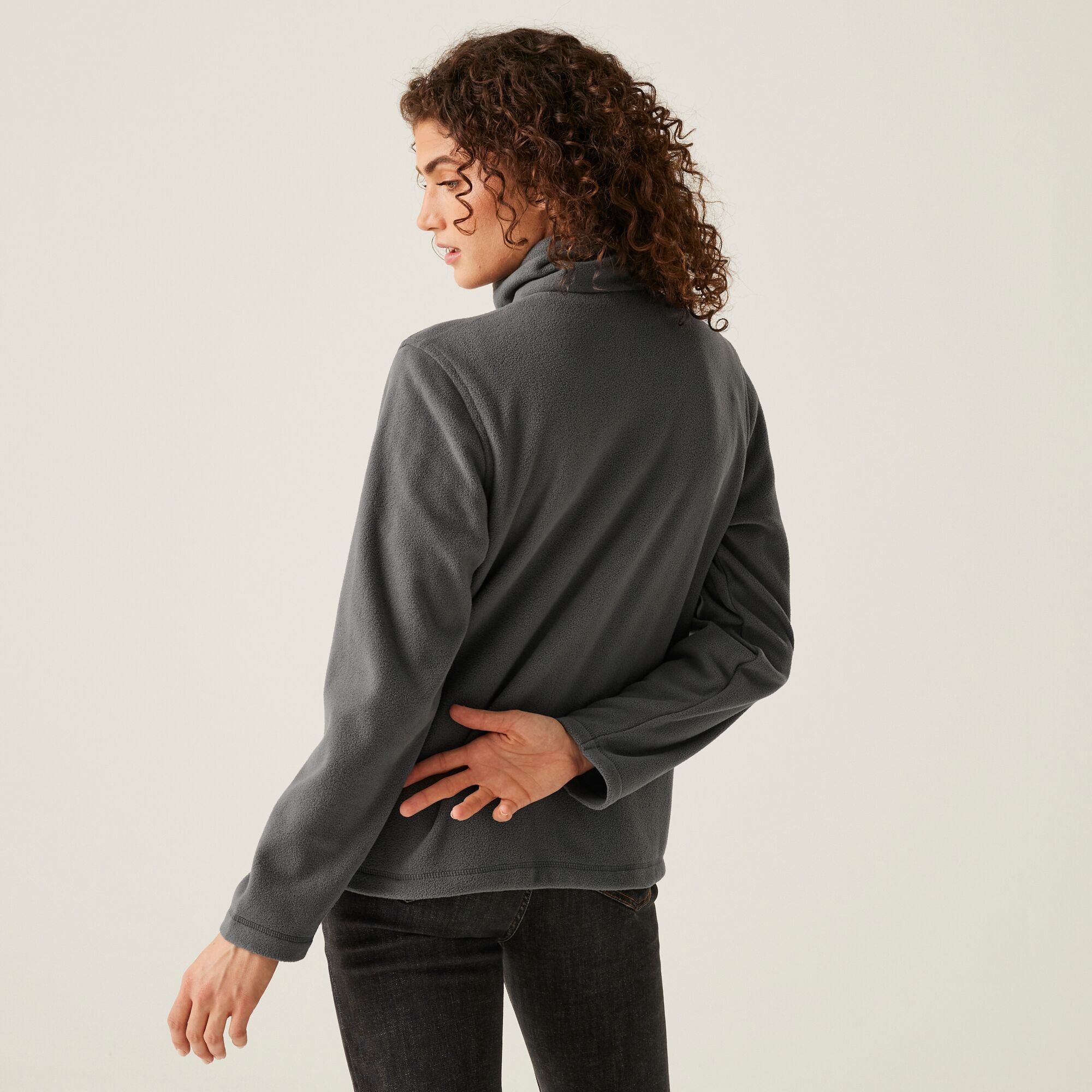 Women's Micro Lightweight Full Zip Fleece | Seal Grey
