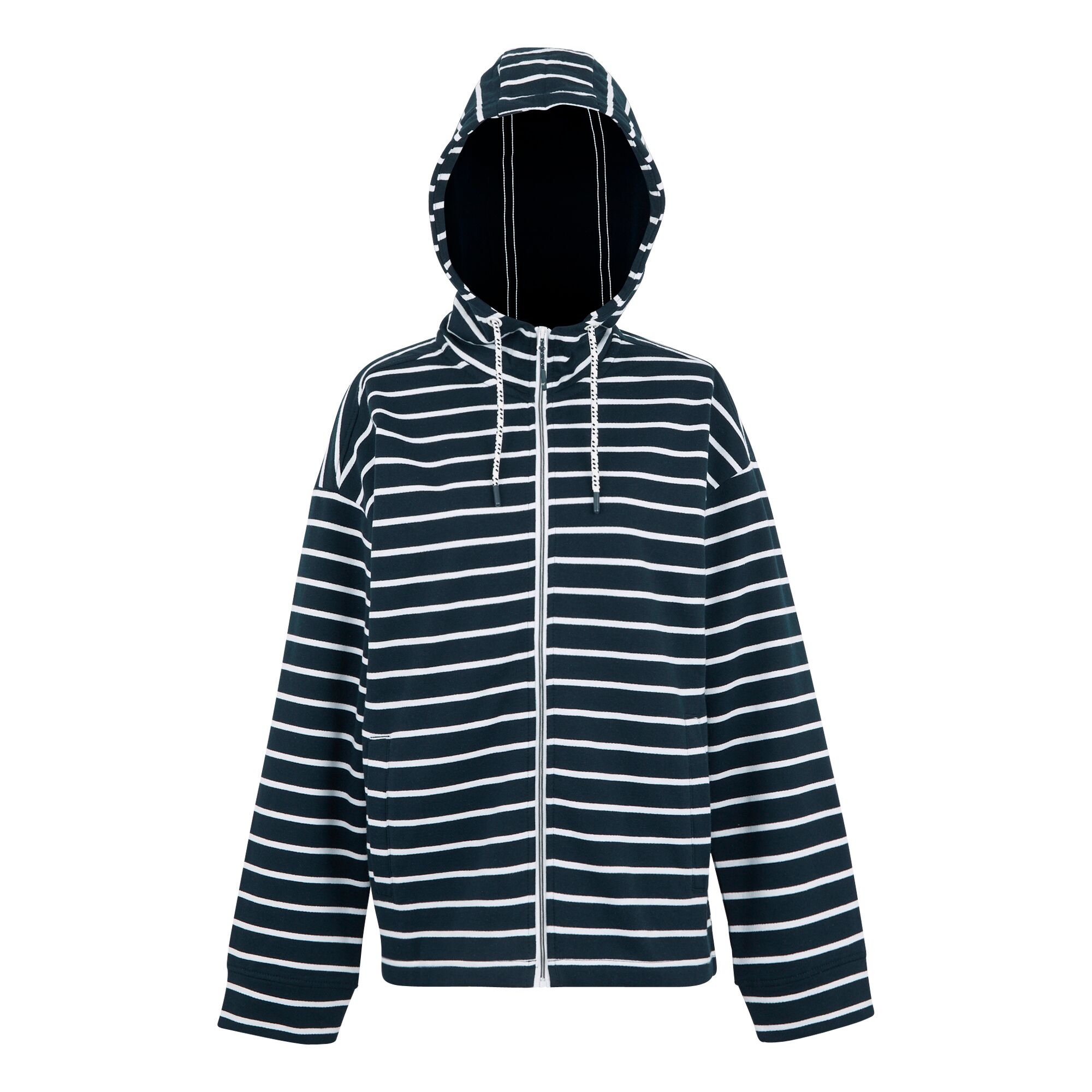 Women's Bayletta II Full Zip Hoody | Navy White Stripe