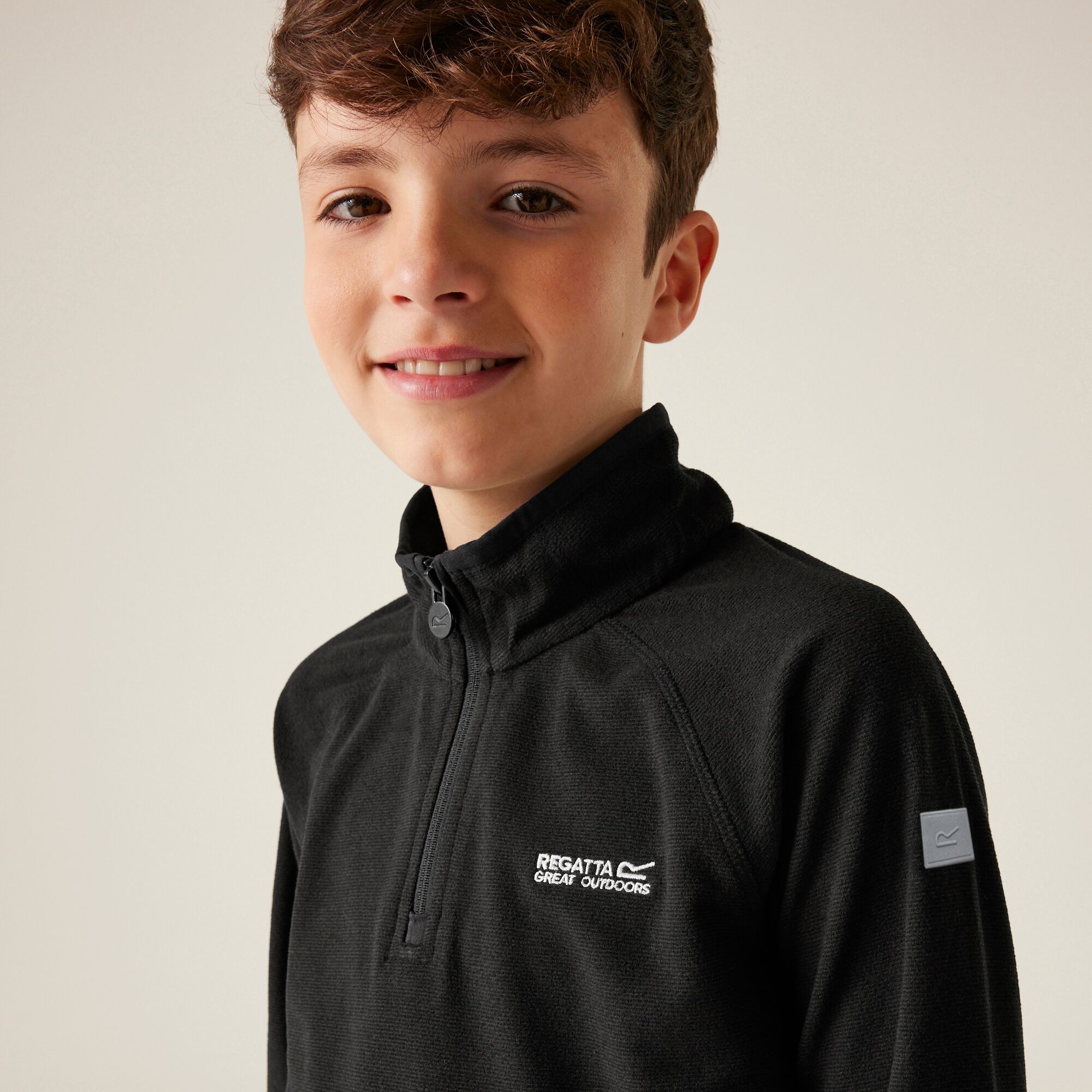 Kids' Loco Half Zip Fleece | Black