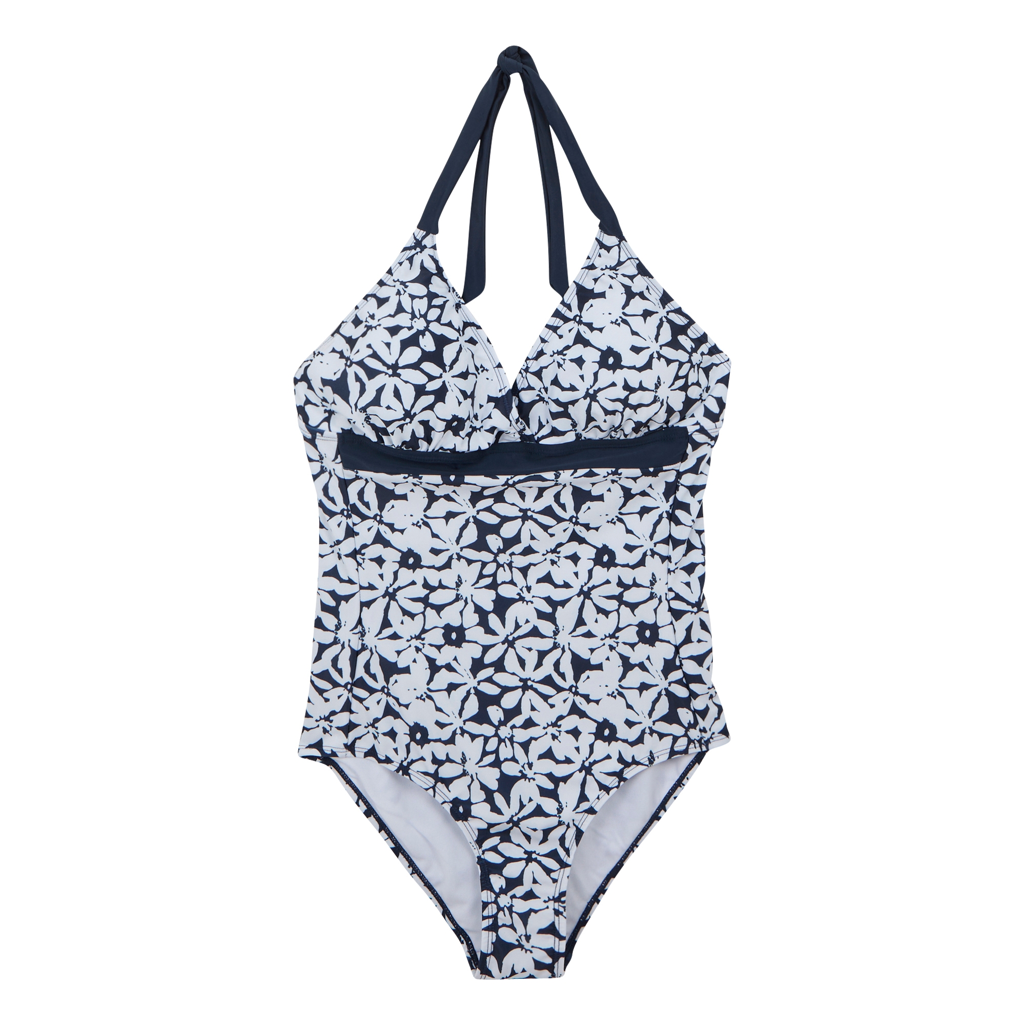 Women's Flavia II Swimsuit | Navy White Large Floral