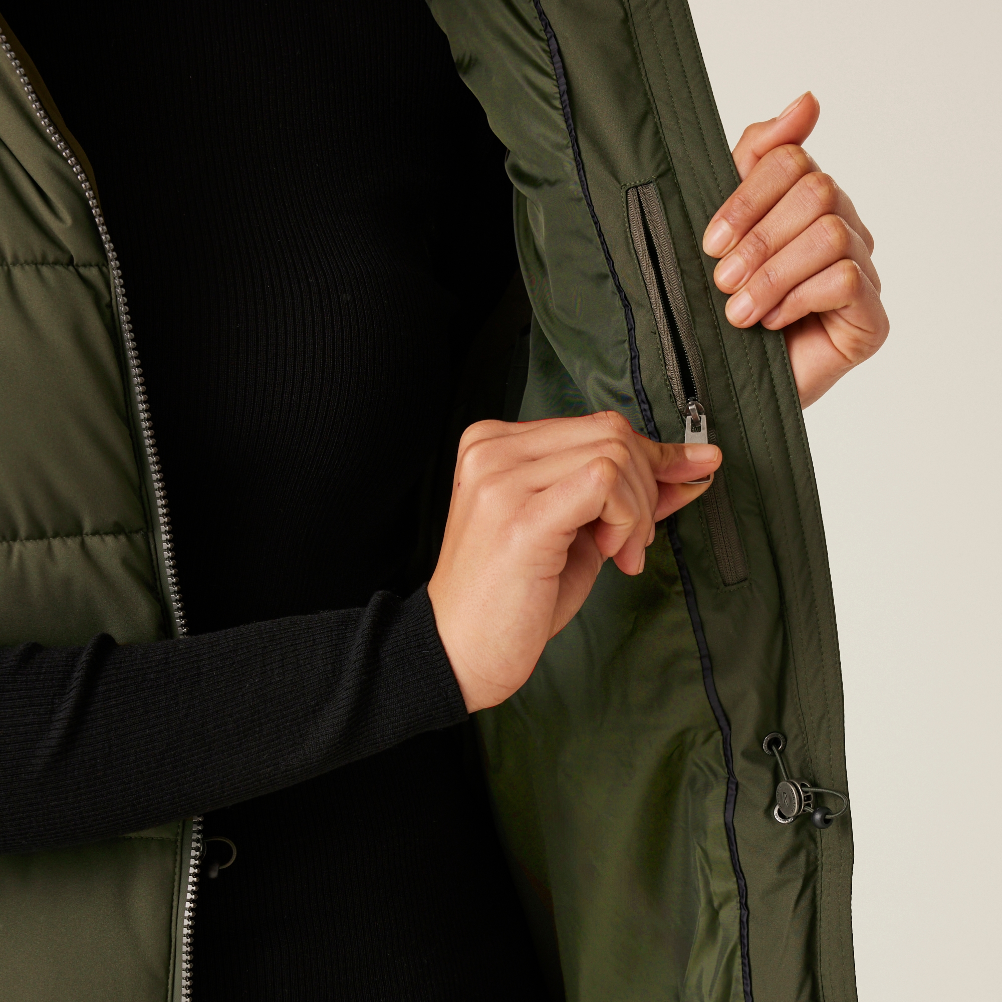 Women's Leandra Longline Gilet | Dark Khaki