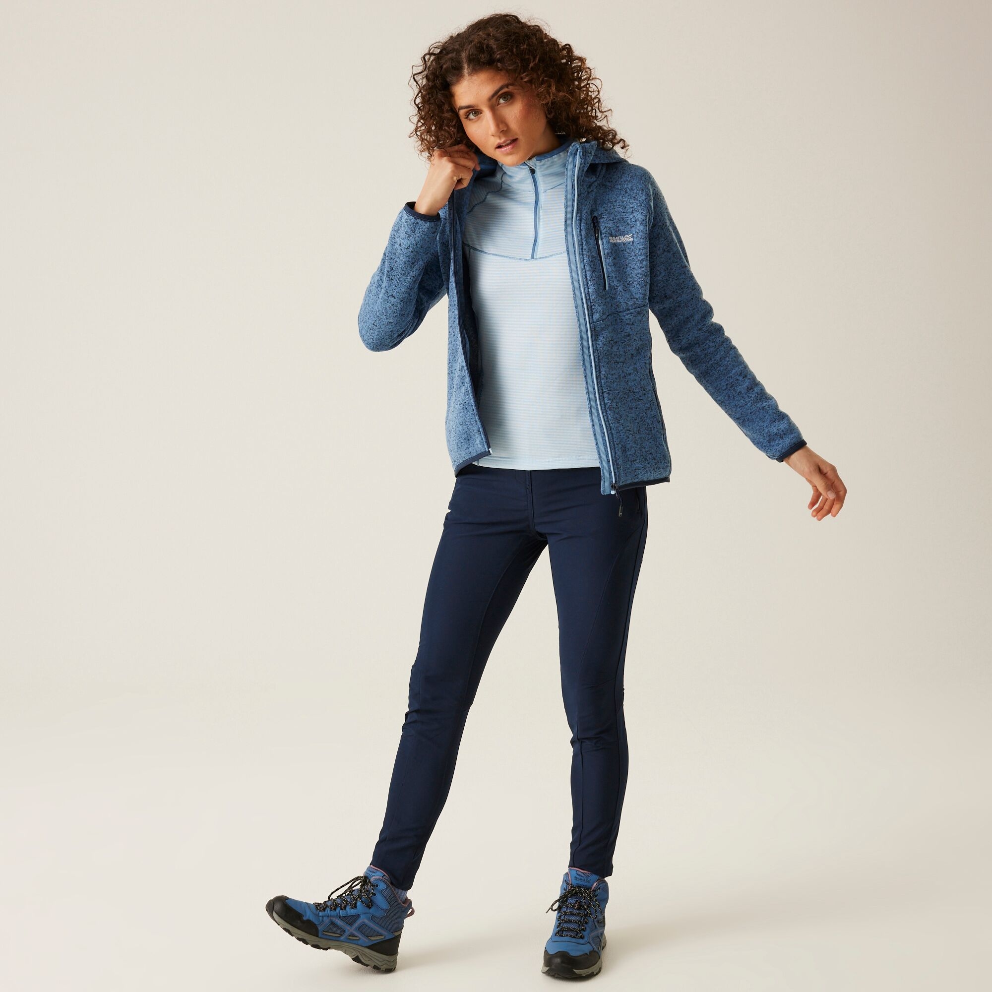 Women's Newhill Hooded Fleece | Coronet Blue Clear Sky