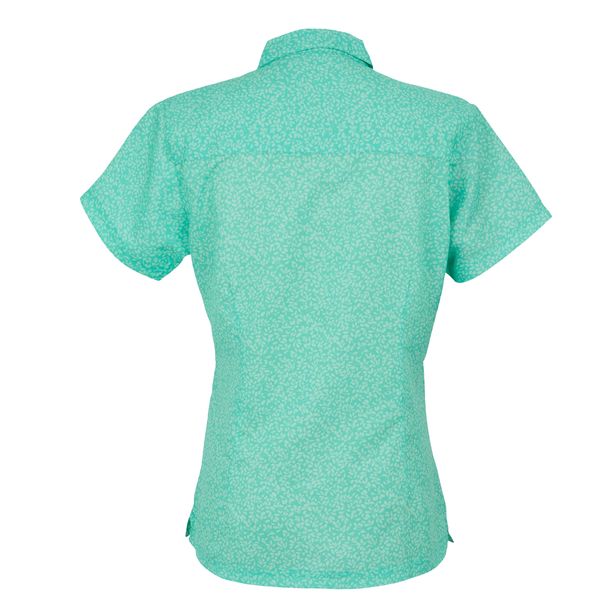 Women's Mindano VIII Short Sleeve Shirt | Aruba Blue Leaf Print