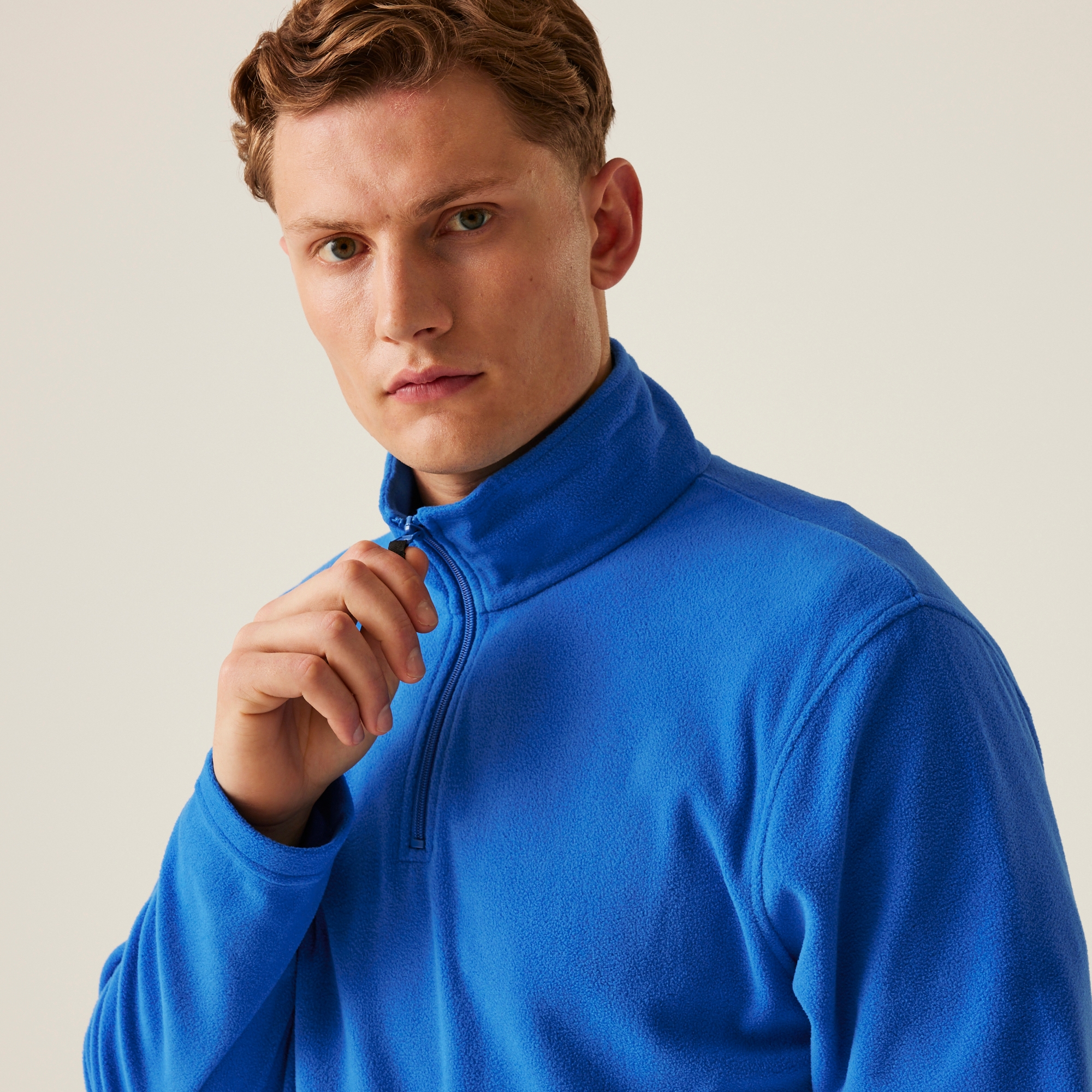 Men's Micro Lightweight Half Zip Fleece | Oxford Blue