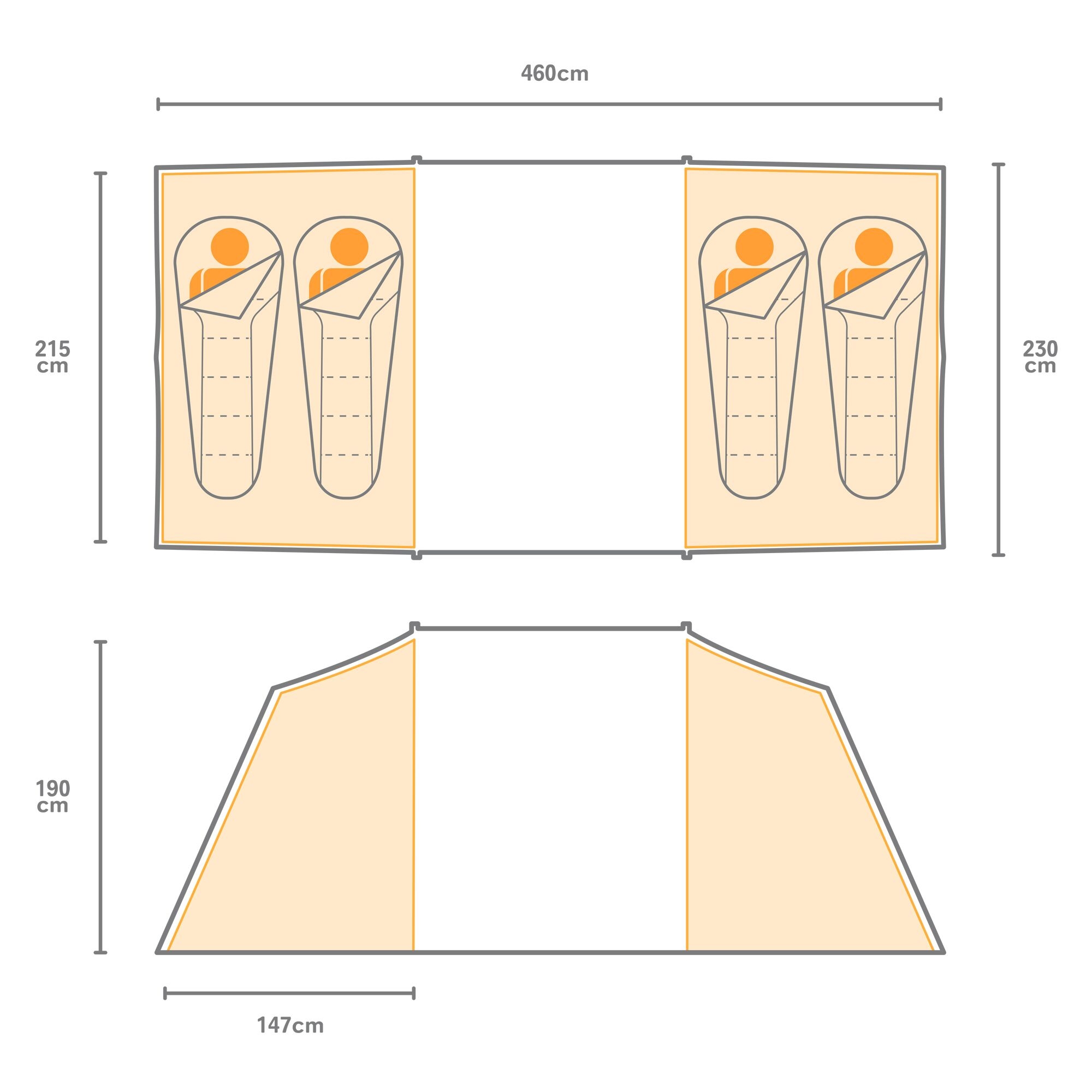 Kivu 4-Man Vis-a-Vis Tent | Green Pasture