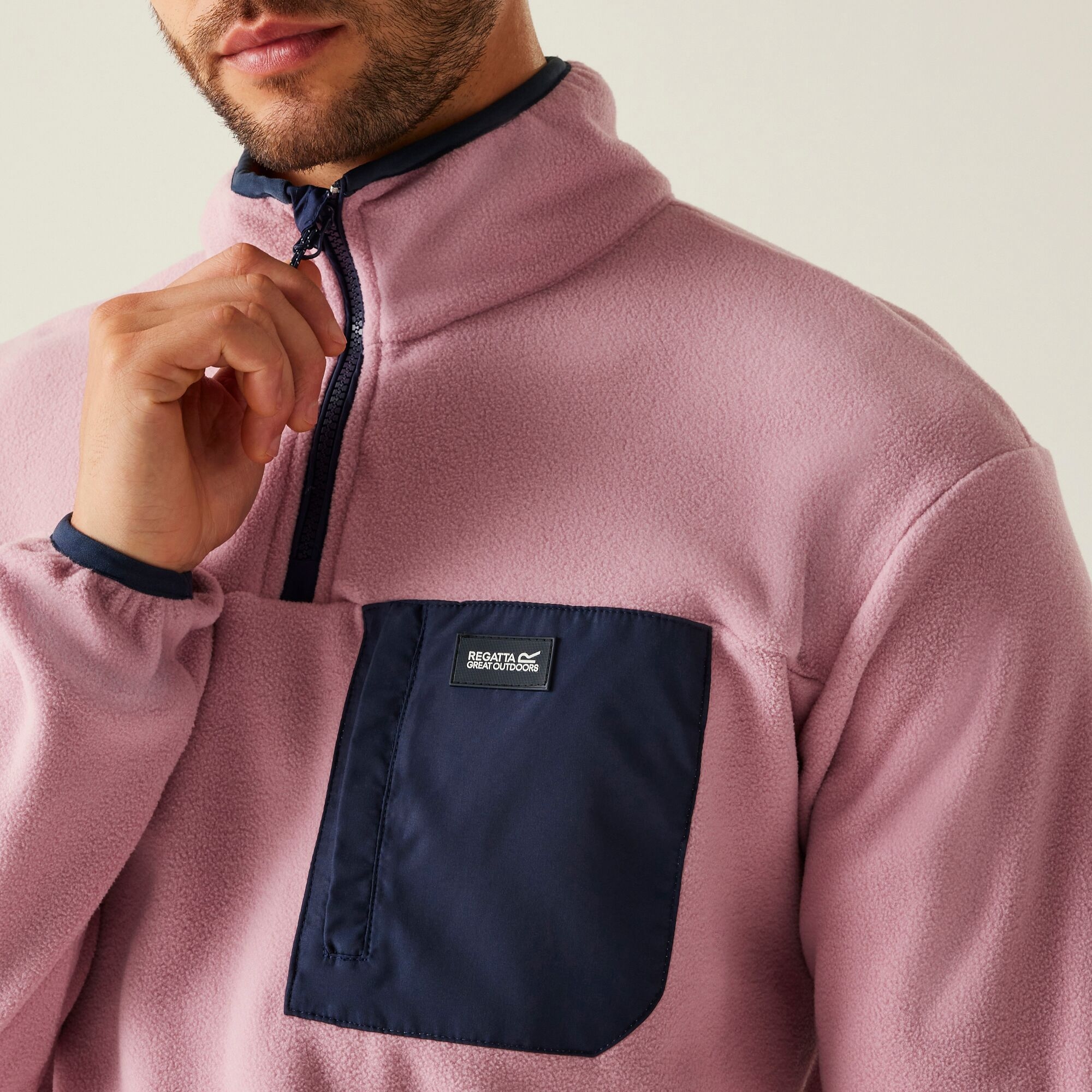 Men's Frankie Half Zip Fleece | Lilas Navy