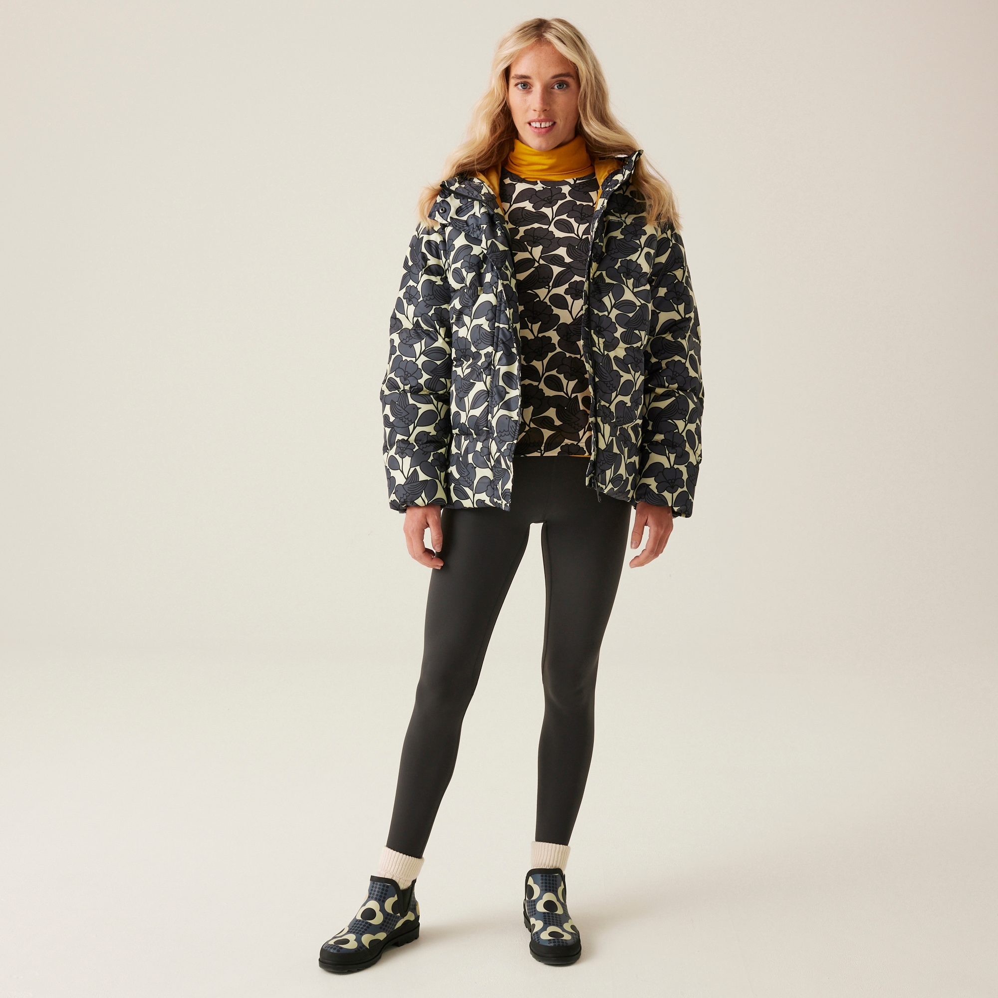 Orla Kiely Oversized Quilted Jacket | Birdy Grey