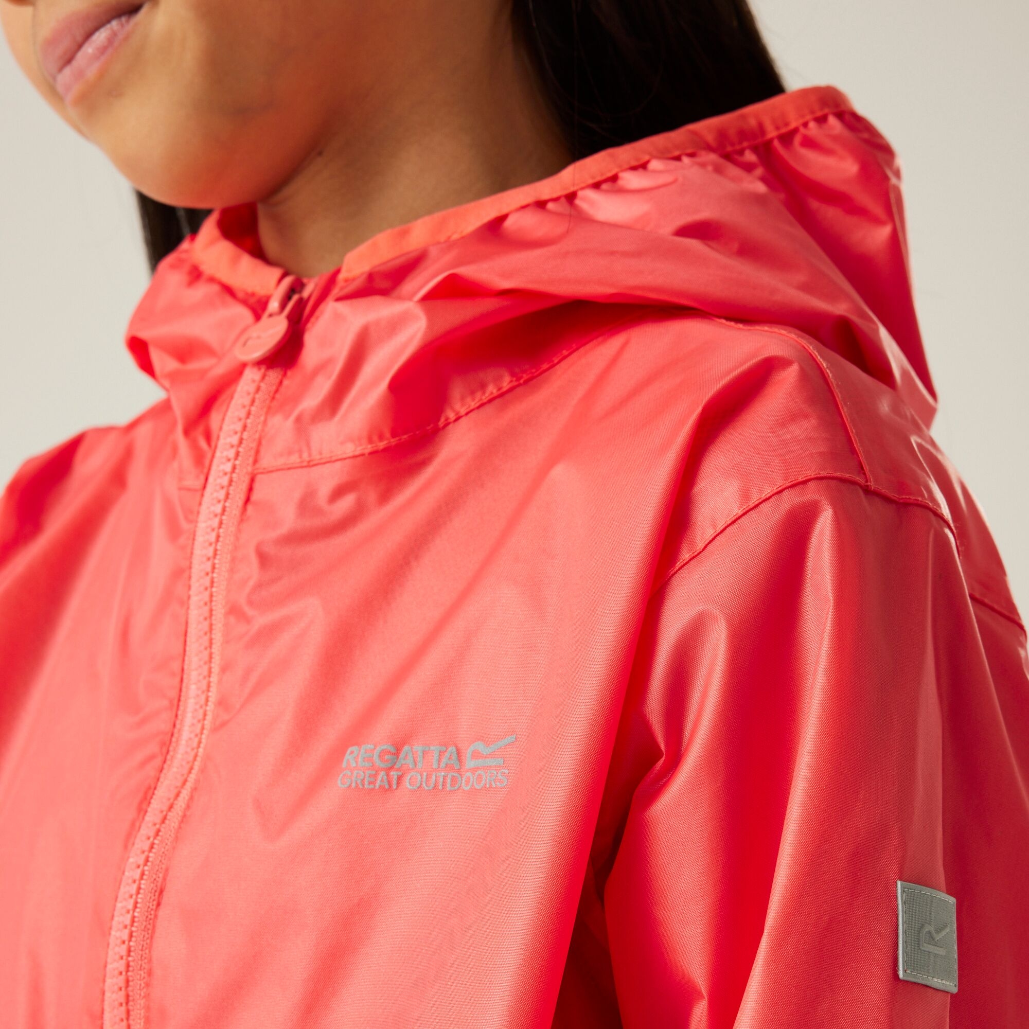 Kids' Lever II Waterproof Packaway Jacket | Peach Bloom