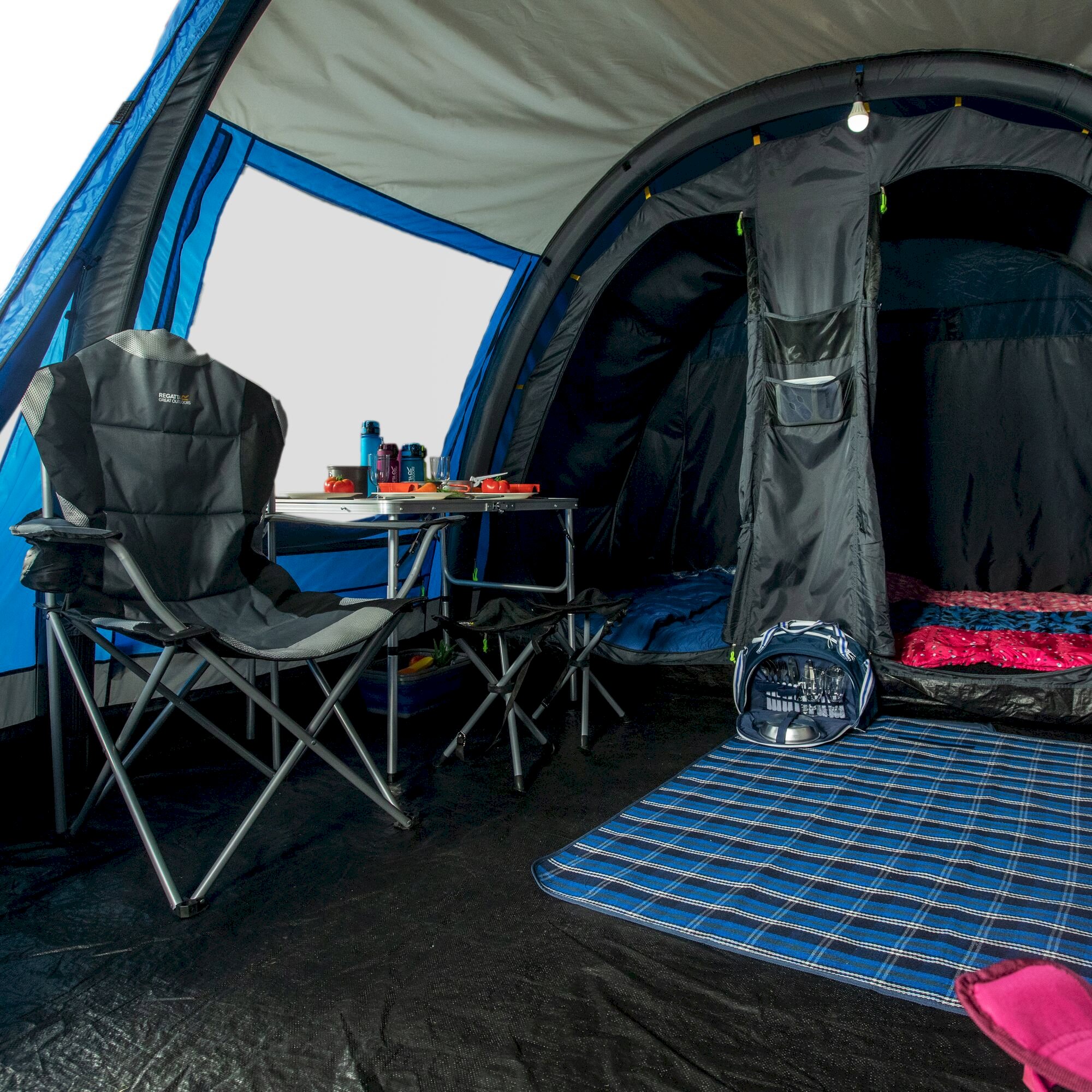 Kolima 5-Man Inflatable Family Tent | Laser Blue Ebony Grey