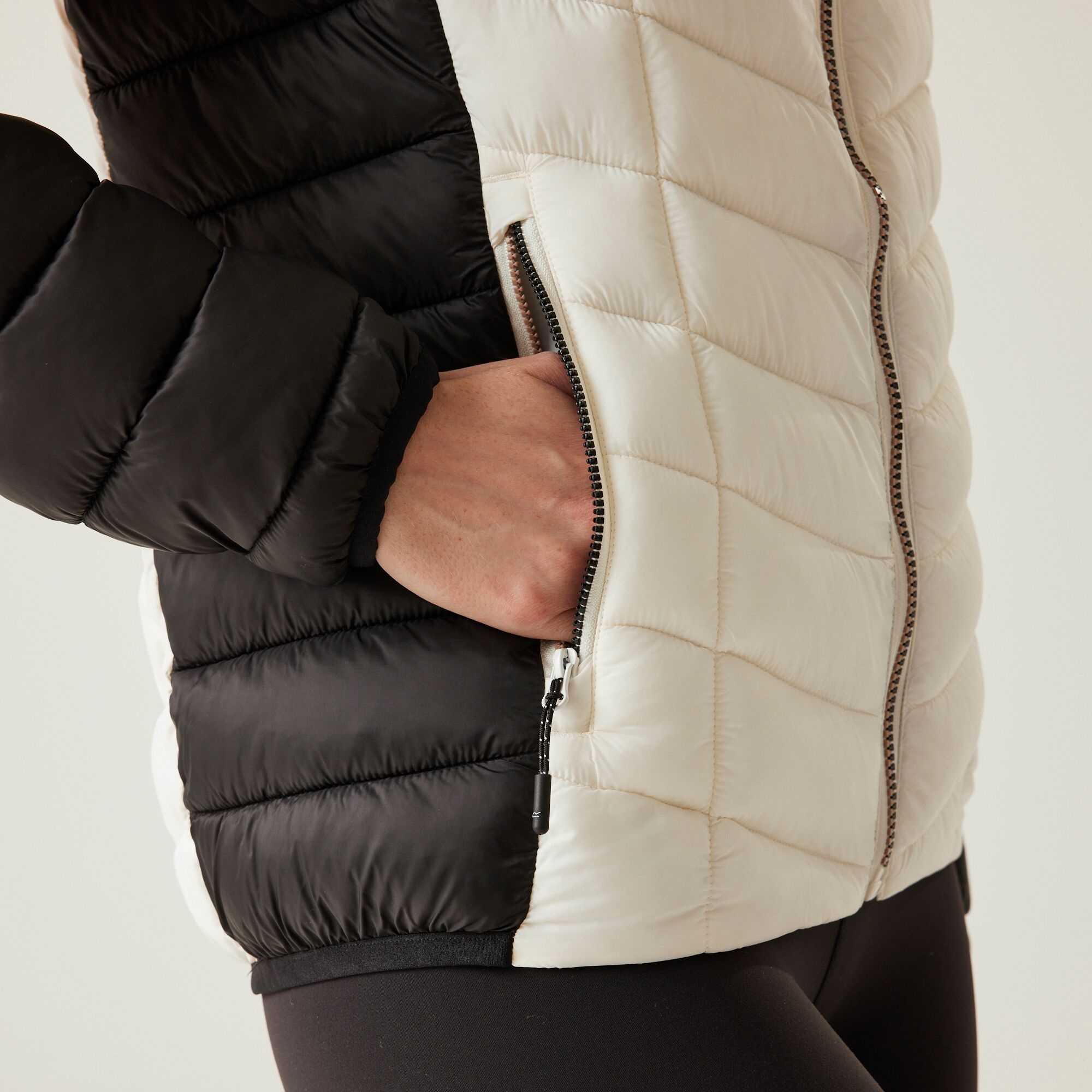 Women's Dalent Quilted Hooded Jacket | Black Blanc De Blanc
