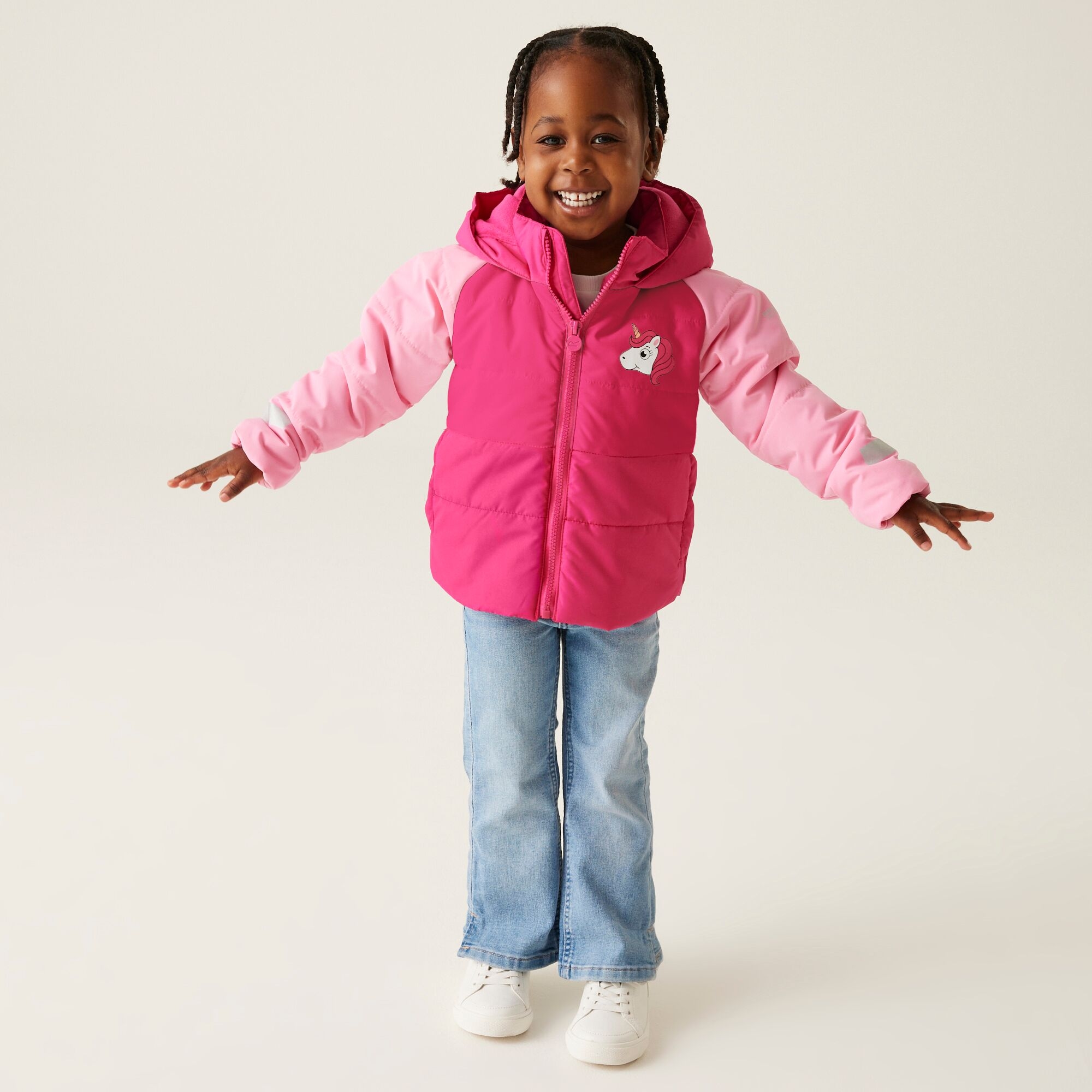 Kids' Animal Quilted Jacket | Luna the Unicorn Sweet Pink