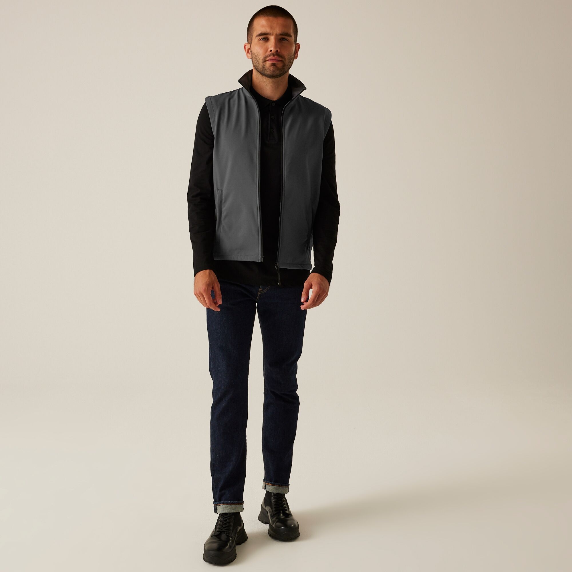Men's Classic Printable Softshell Bodywarmer | Seal Grey