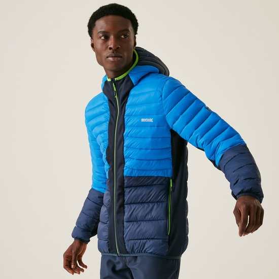 Men's Leedre Hybrid Hooded Jacket | Olympian Blue Navy