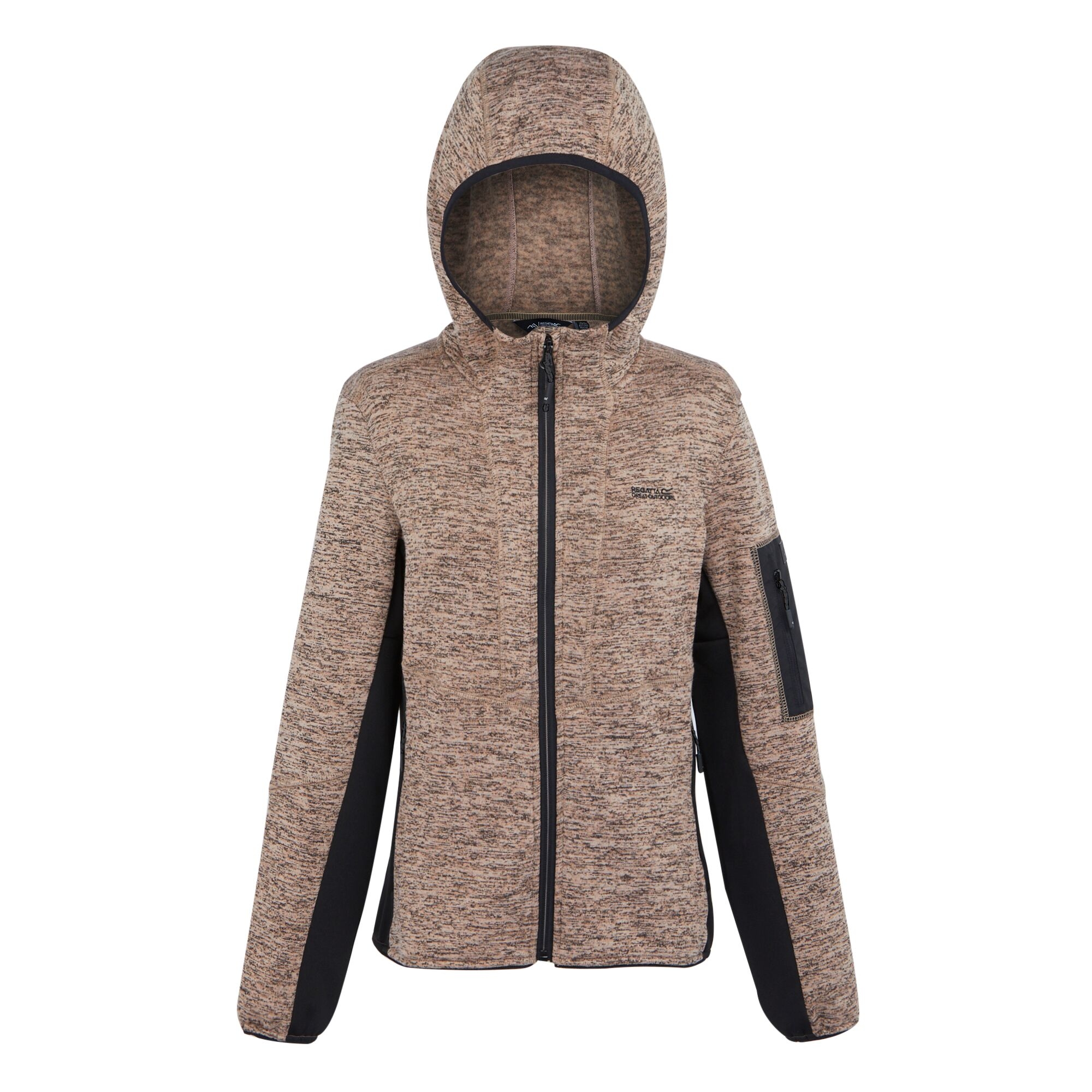 Women's Kemilia Full Zip Fleece | Warm Taupe Black