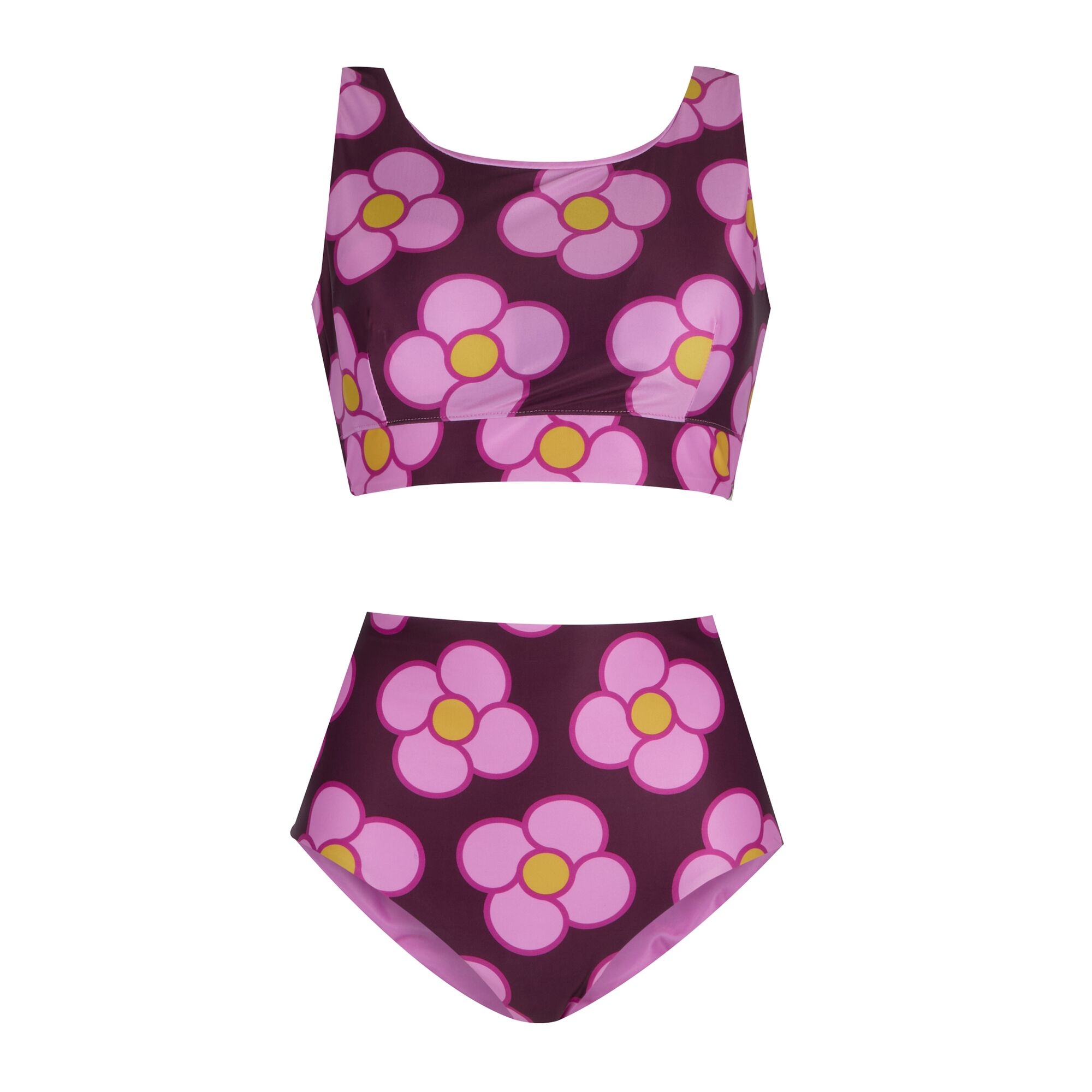 Orla Kiely Reversible Bikini Set | Spinning Flower Morello