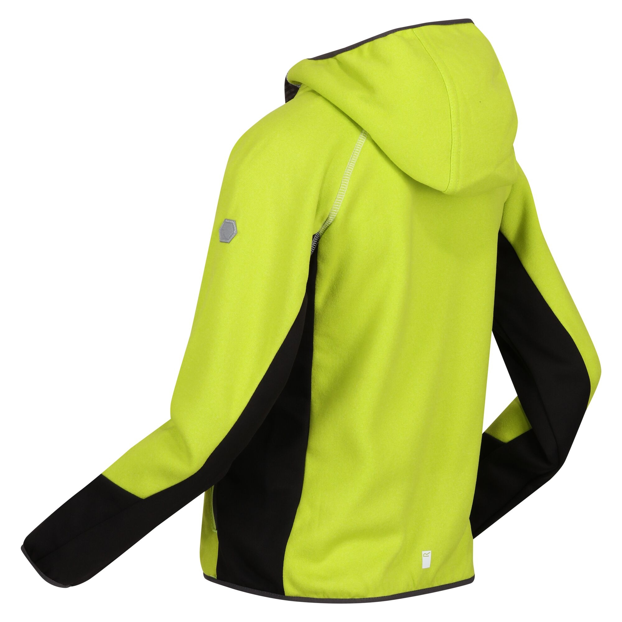 Kids' Prenton Lightweight Fleece | Bright Kiwi Dark Grey Black