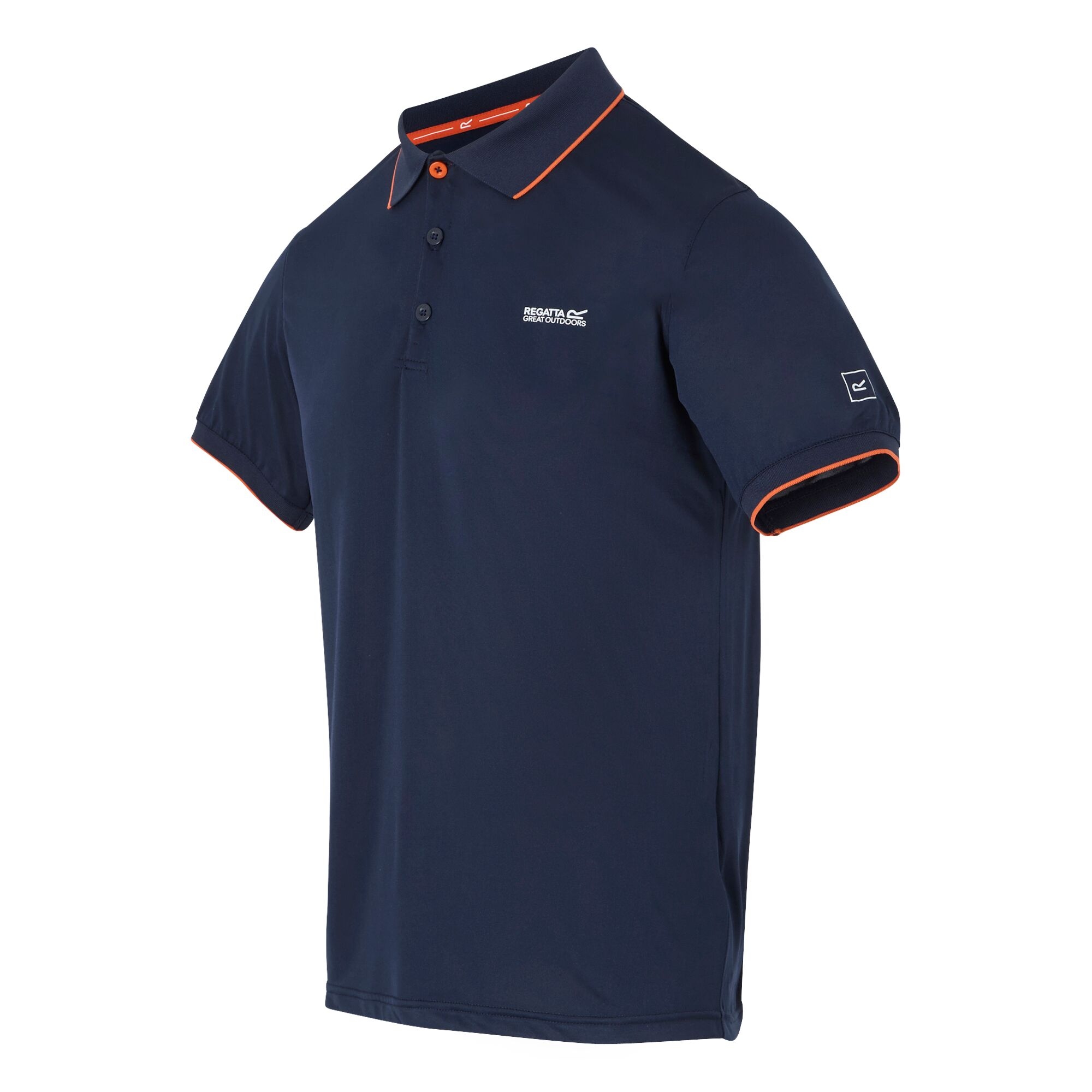 Men's Remex II Jersey Polo Shirt | Navy Tangerine Tango Solid