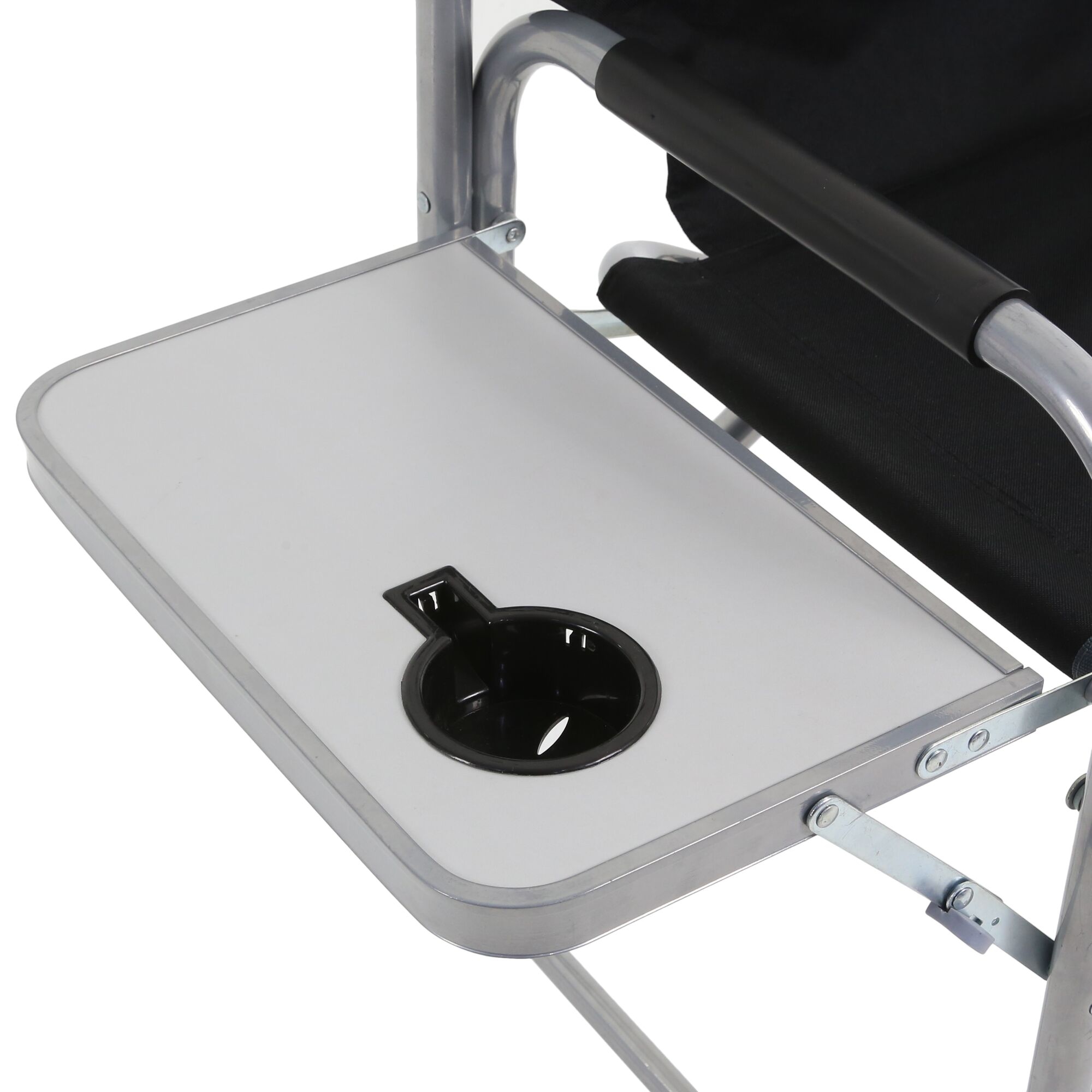 Sedile Director's Chair with Side Table | Black Seal Grey