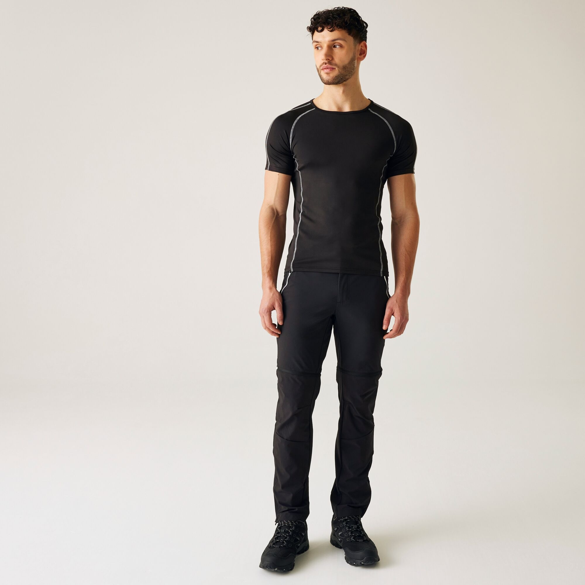Men's Mountain Zip Off Walking Trousers | Black