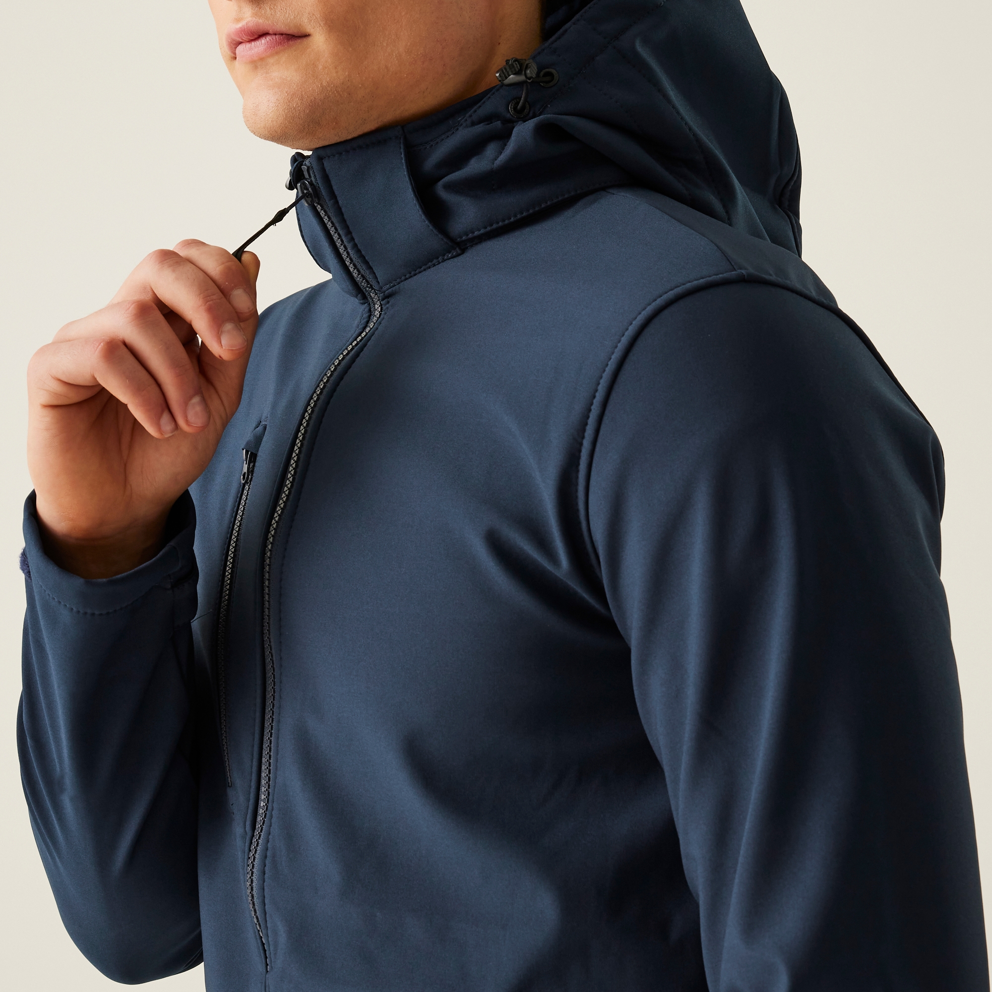 Men's Venturer 3 Layer Printable Hooded Softshell Jacket | Navy