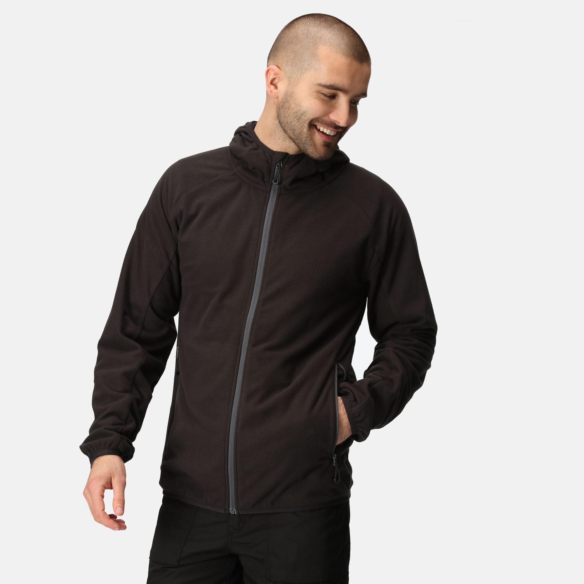 Men's Navigate Full-Zip Fleece | Black Seal Grey