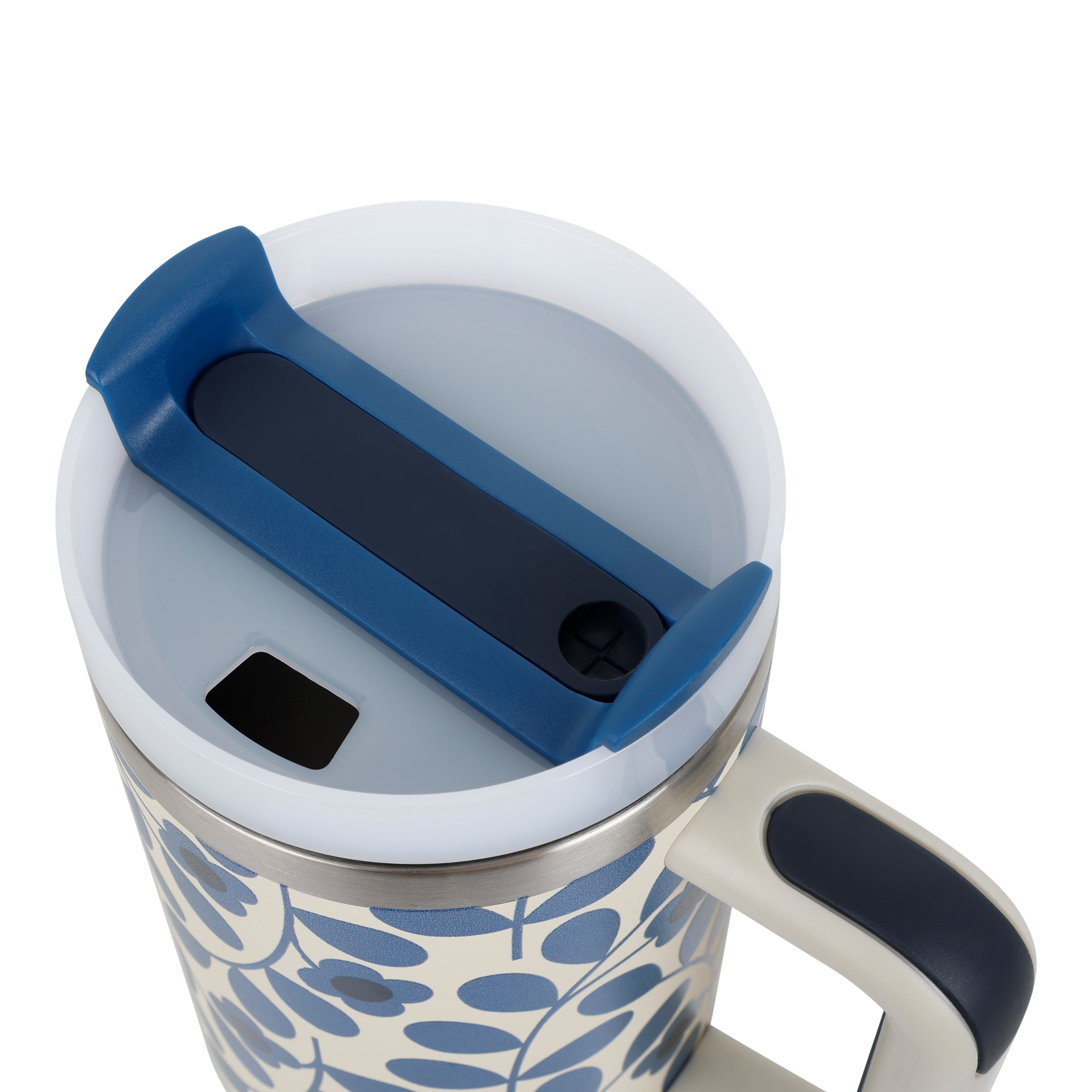 Orla Kiely Insulated Mug | Jasmine Flower Blue
