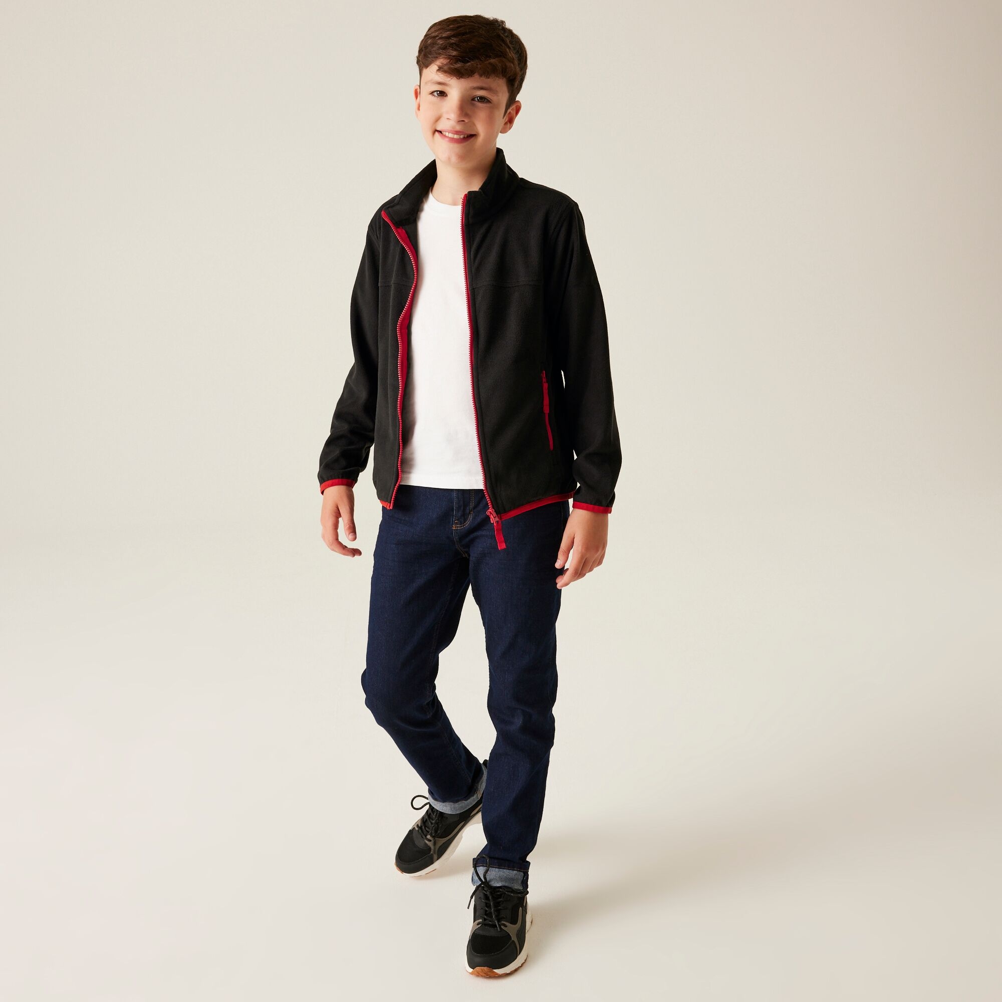 Kids' Full Zip Micro Fleece | Black