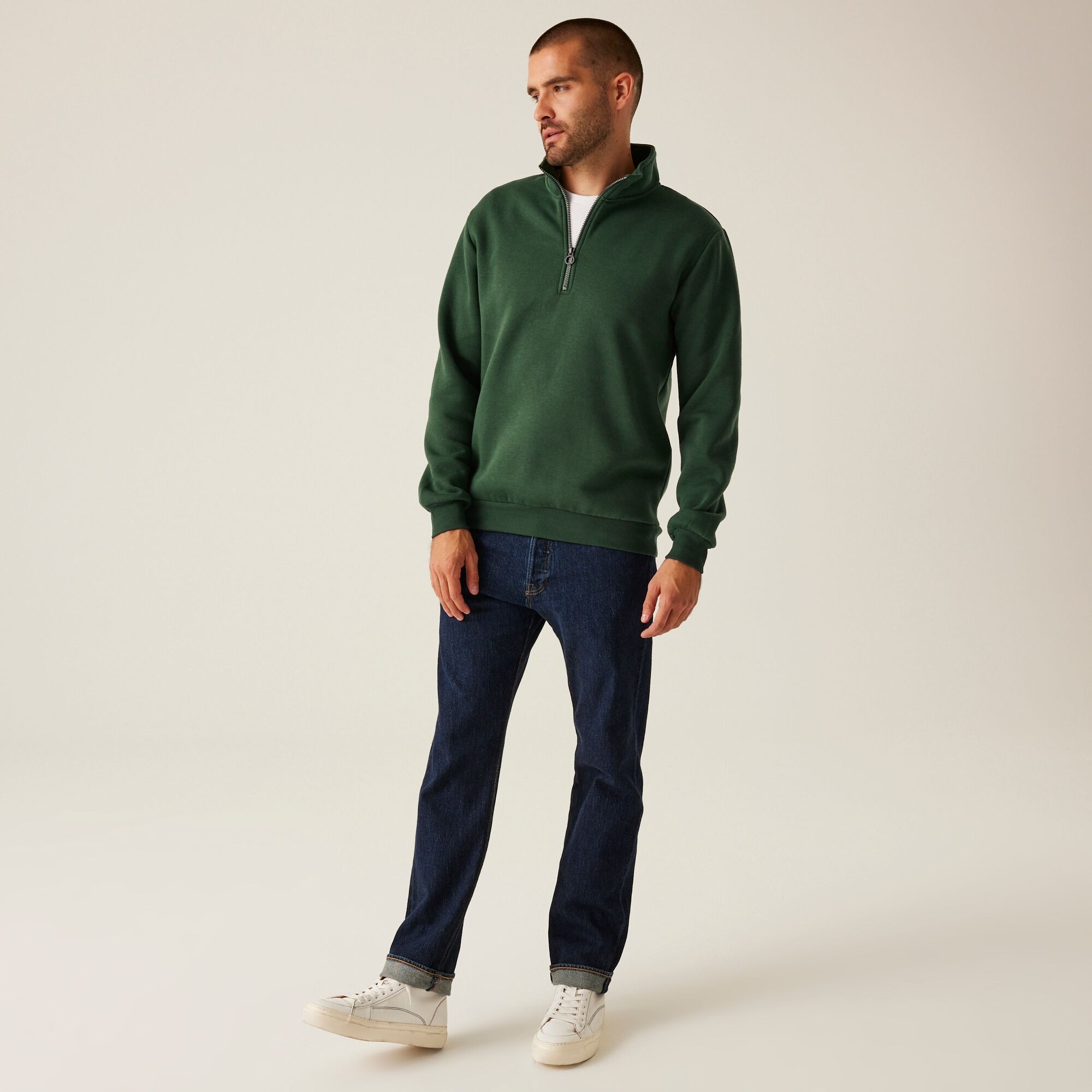 Men's Pro Quarter Zip Sweatshirt | Dark Green