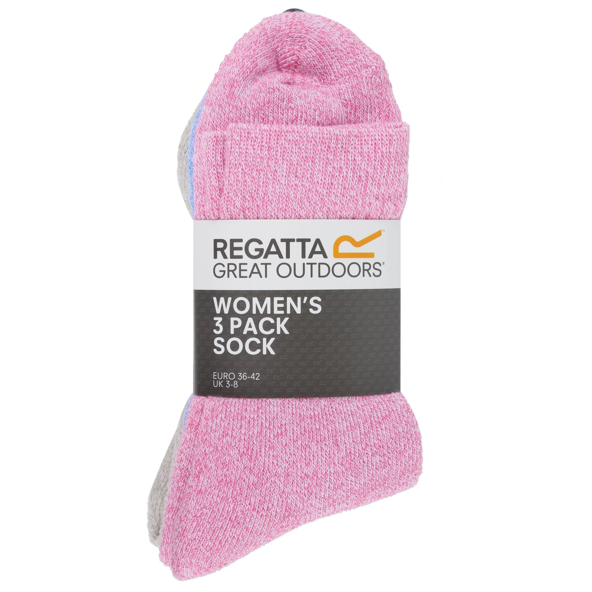 Womens 3 Pack Sock In A Box | Bright Blush Marl