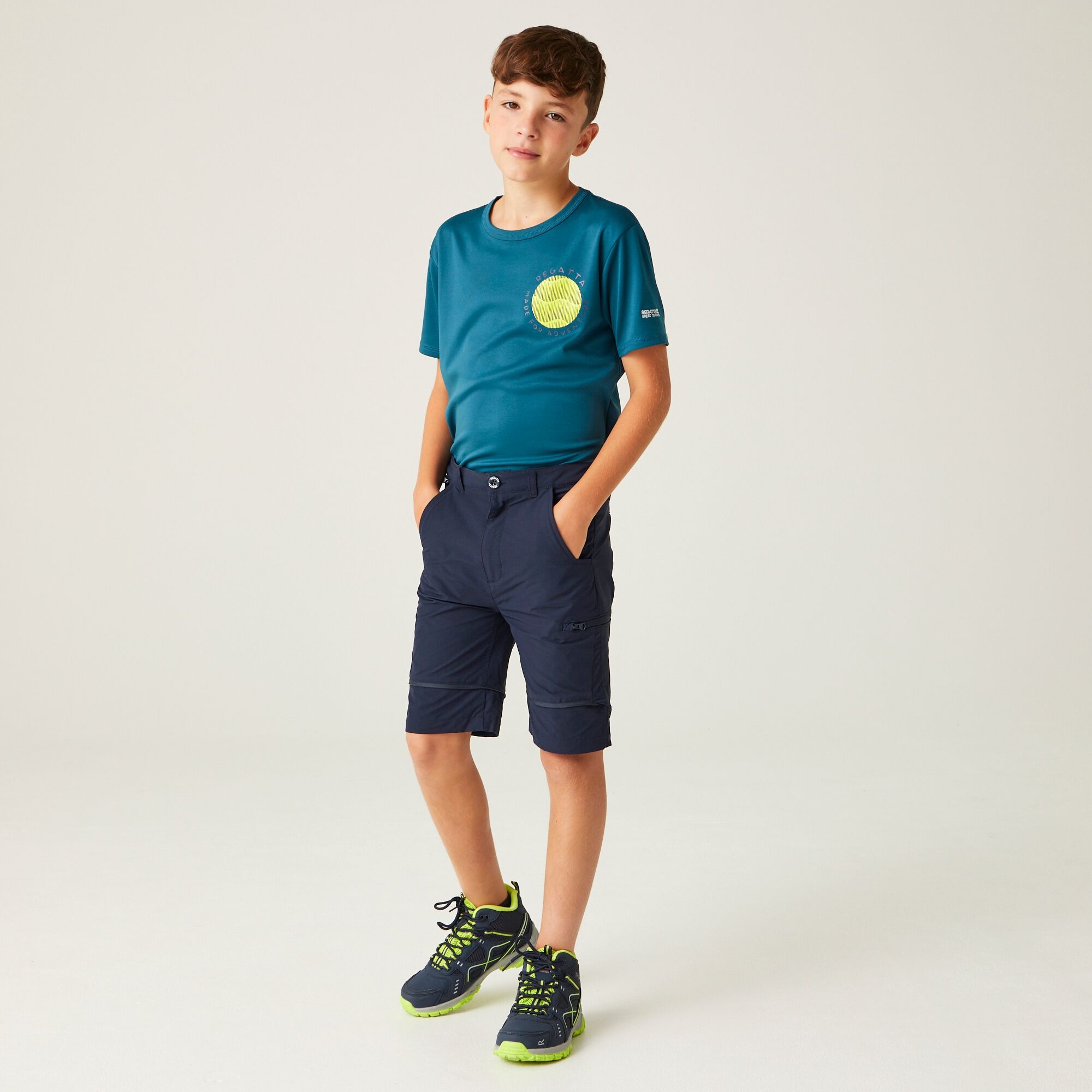 Kids' Highton Stretch Zip Off Walking Trousers | Navy