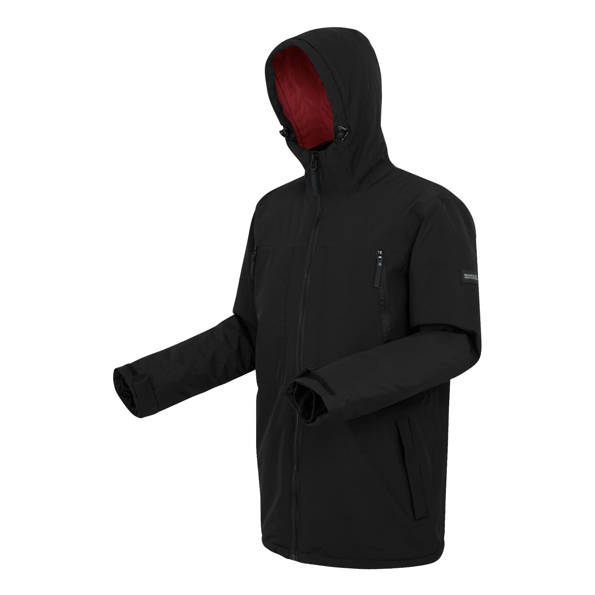 Men's Larrick Waterproof Insulated Jacket | Black Red Ochre