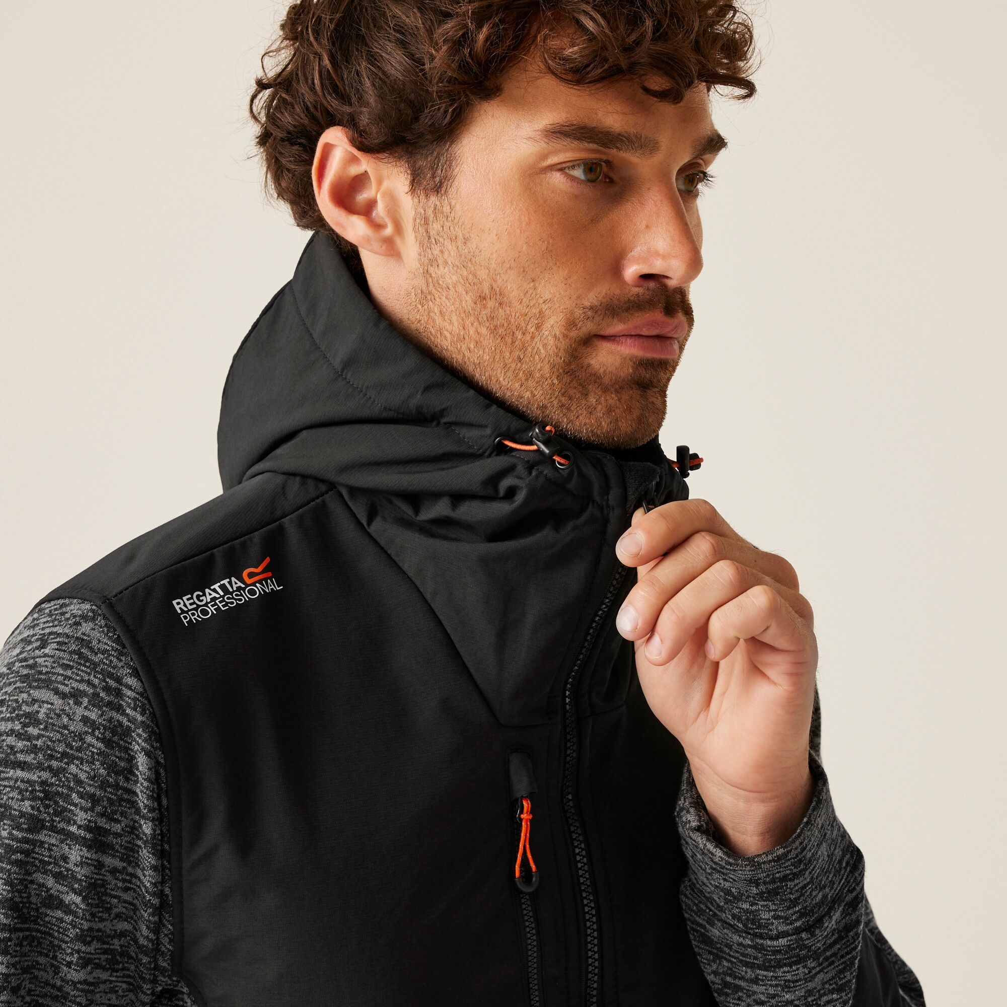 Men's Heist Hybrid Jacket | Ash Marl Black