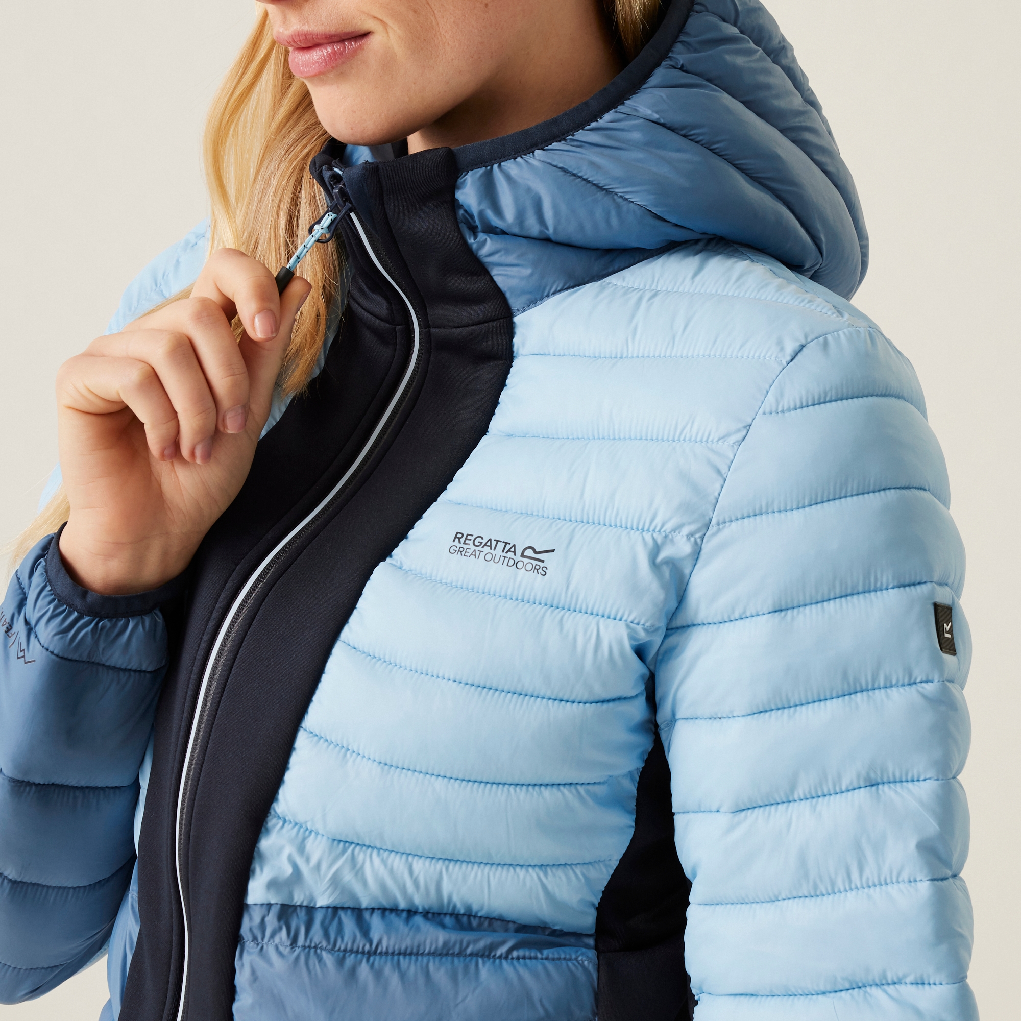Women's Leedre Hooded Hybrid Jacket | Navy Coronet Blue