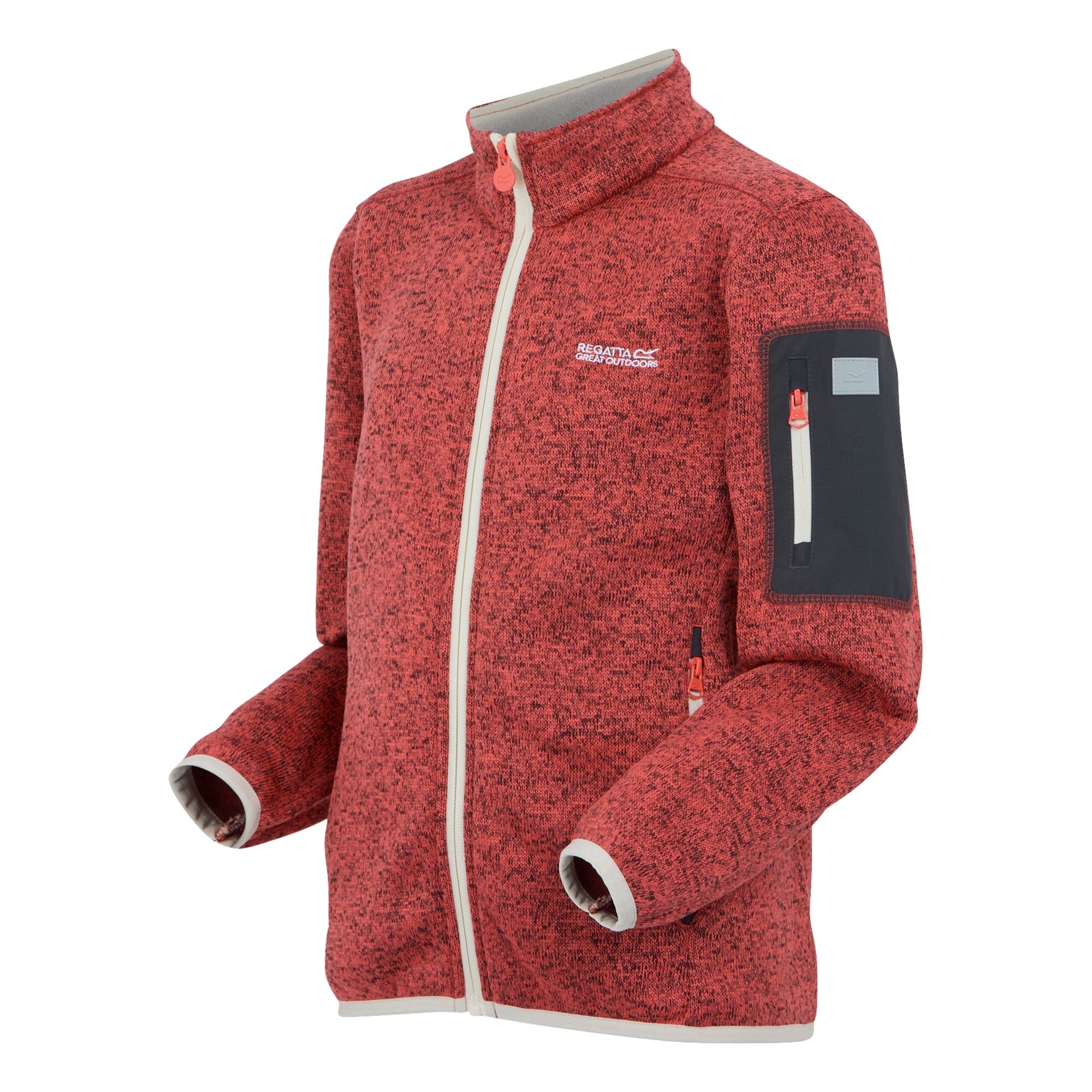 Kids' Newhill Full Zip Fleece | Peach Bloom Light Vanilla
