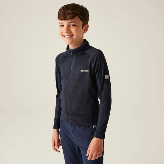 Kids' Berley Half Zip Fleece | Nephrite Green Black