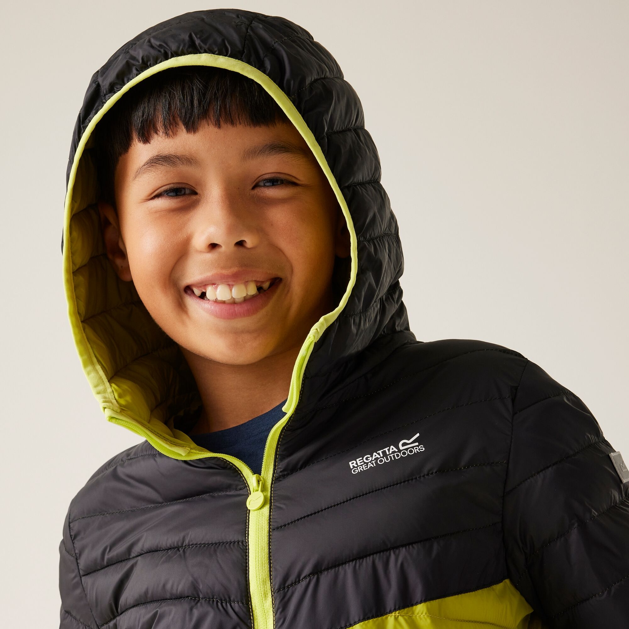 Kids' Hillpack III Hooded Jacket | Grenoble Green Black Wild Lime