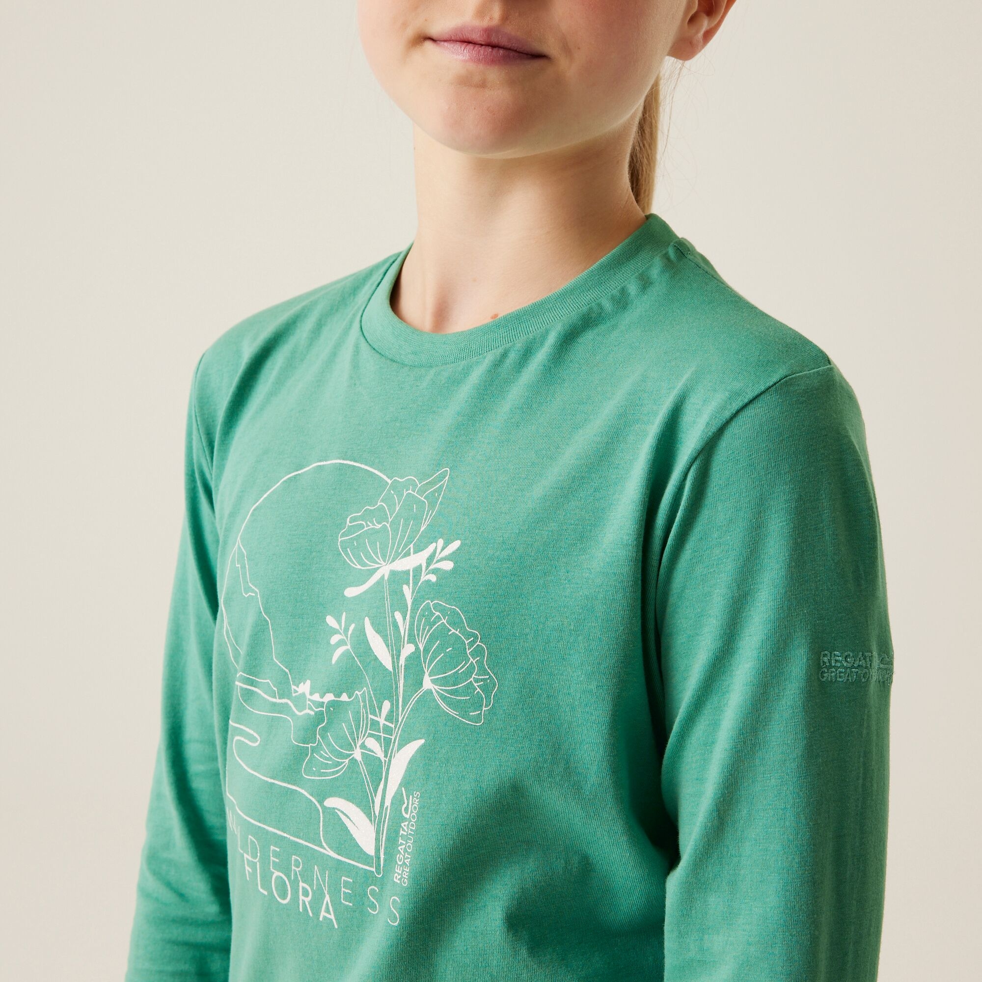 Kids' Wenbie III Graphic T-Shirt | Dusty Green Flower Mountain