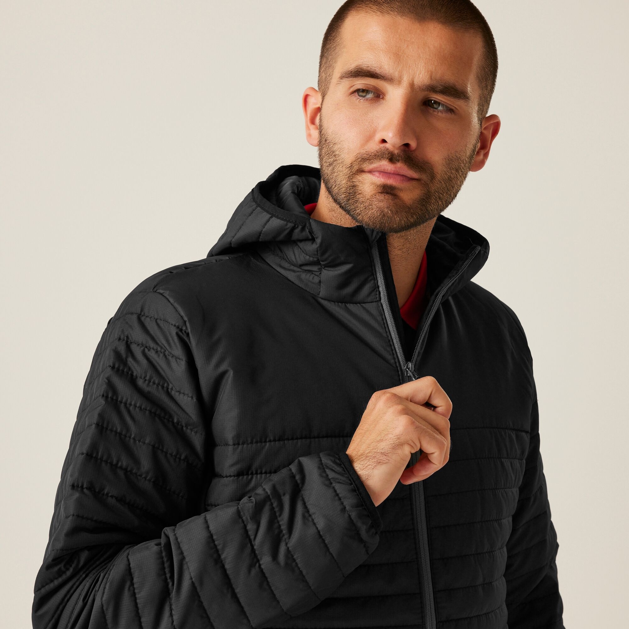 Men's Honestly Made 100% Recycled Insulated Hooded Jacket | Black