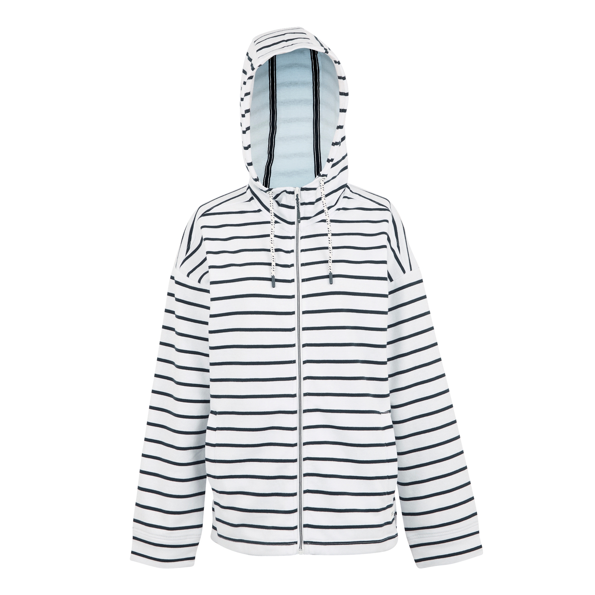 Women's Bayletta II Full Zip Hoody | White Navy Stripe
