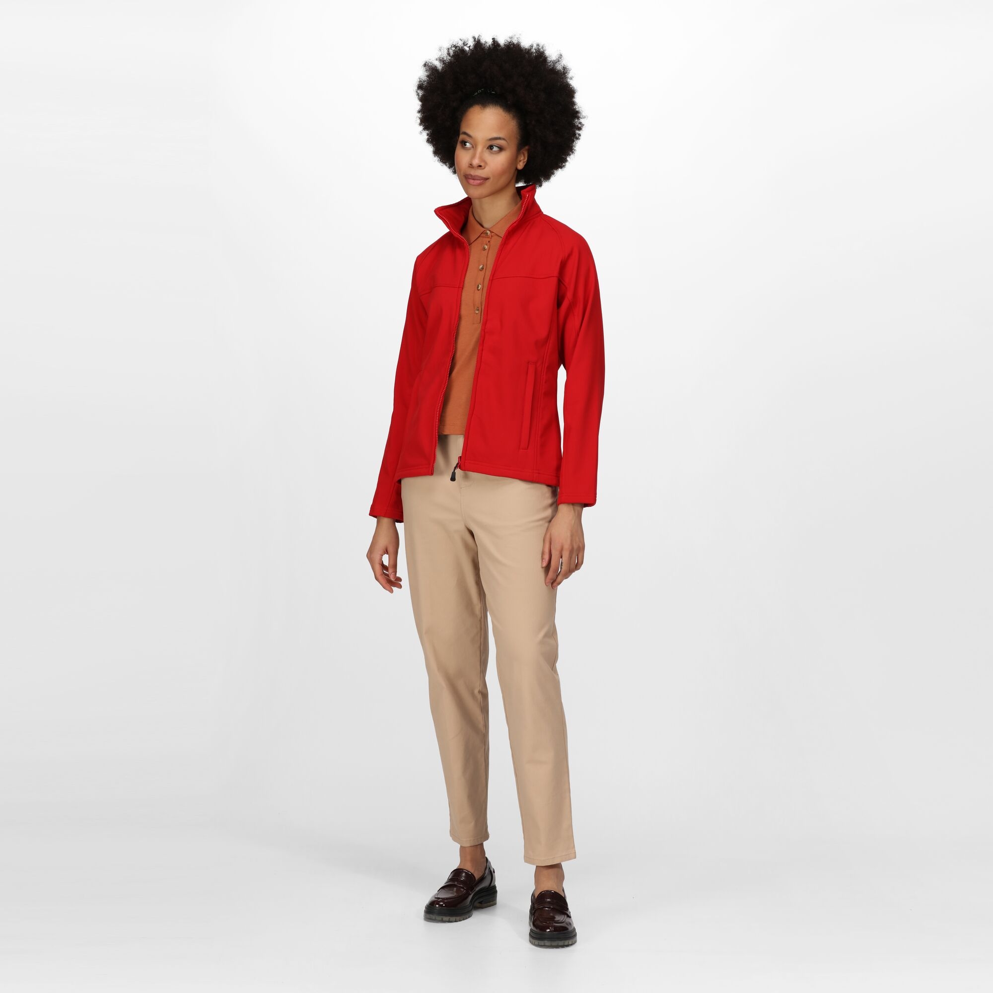 Women's Uproar Interactive Softshell Jacket | Classic Red Seal Grey