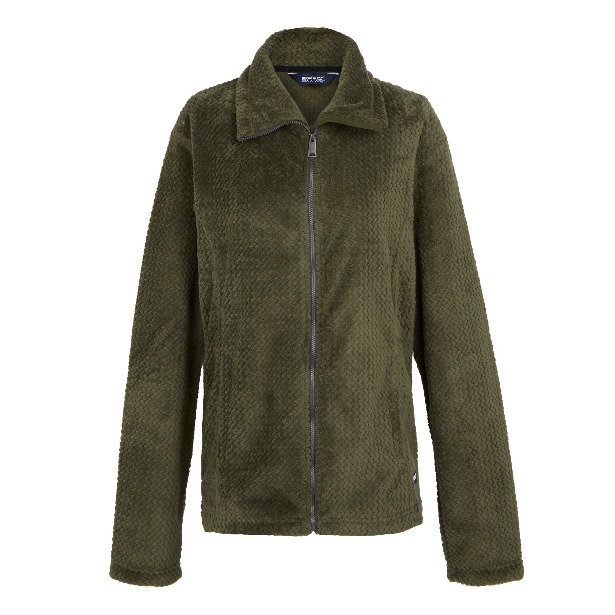 Women's Heidy Fluffy Full Zip Fleece | Dark Khaki